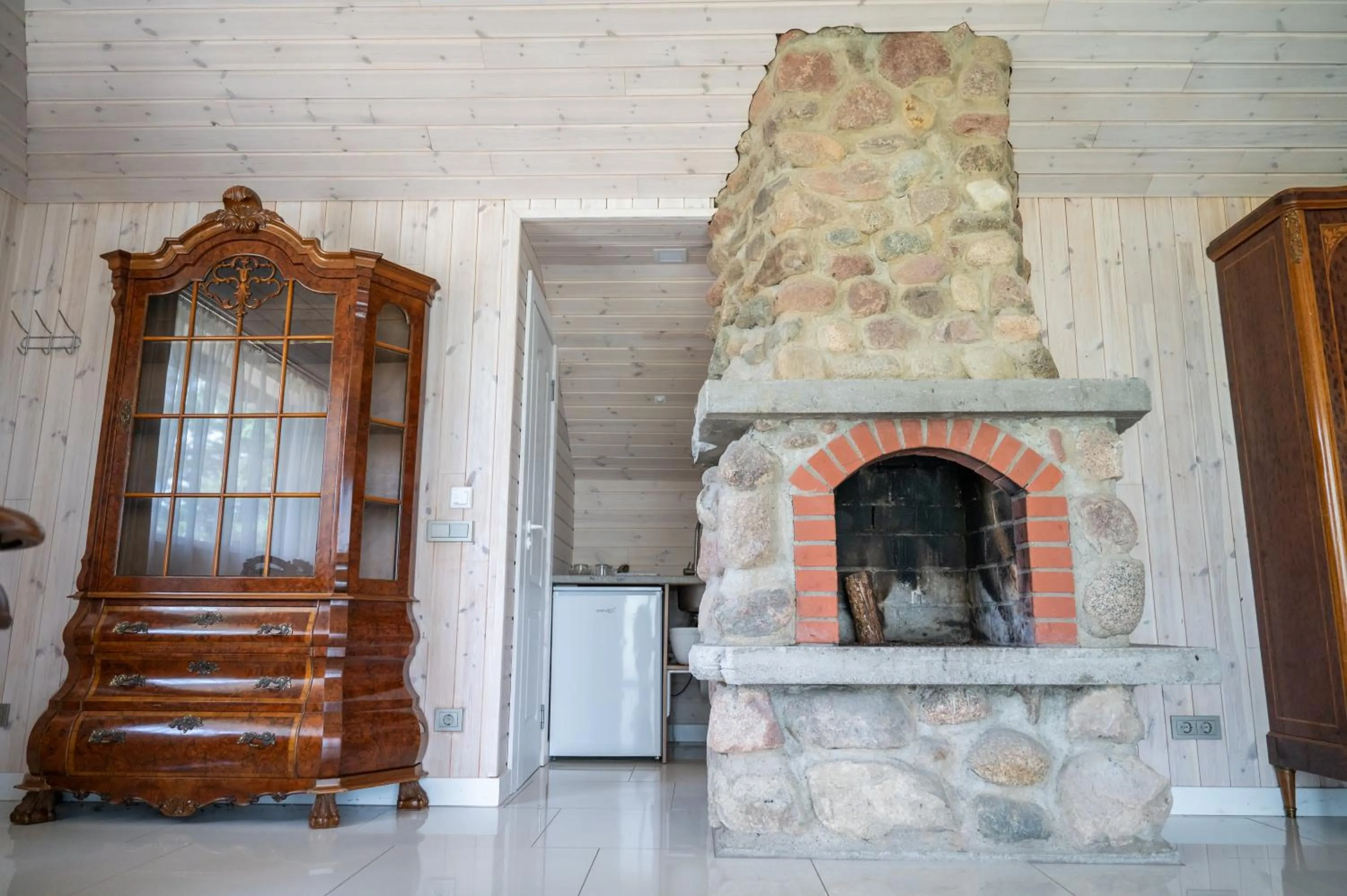 fireplace in Hotel Palanga Camping