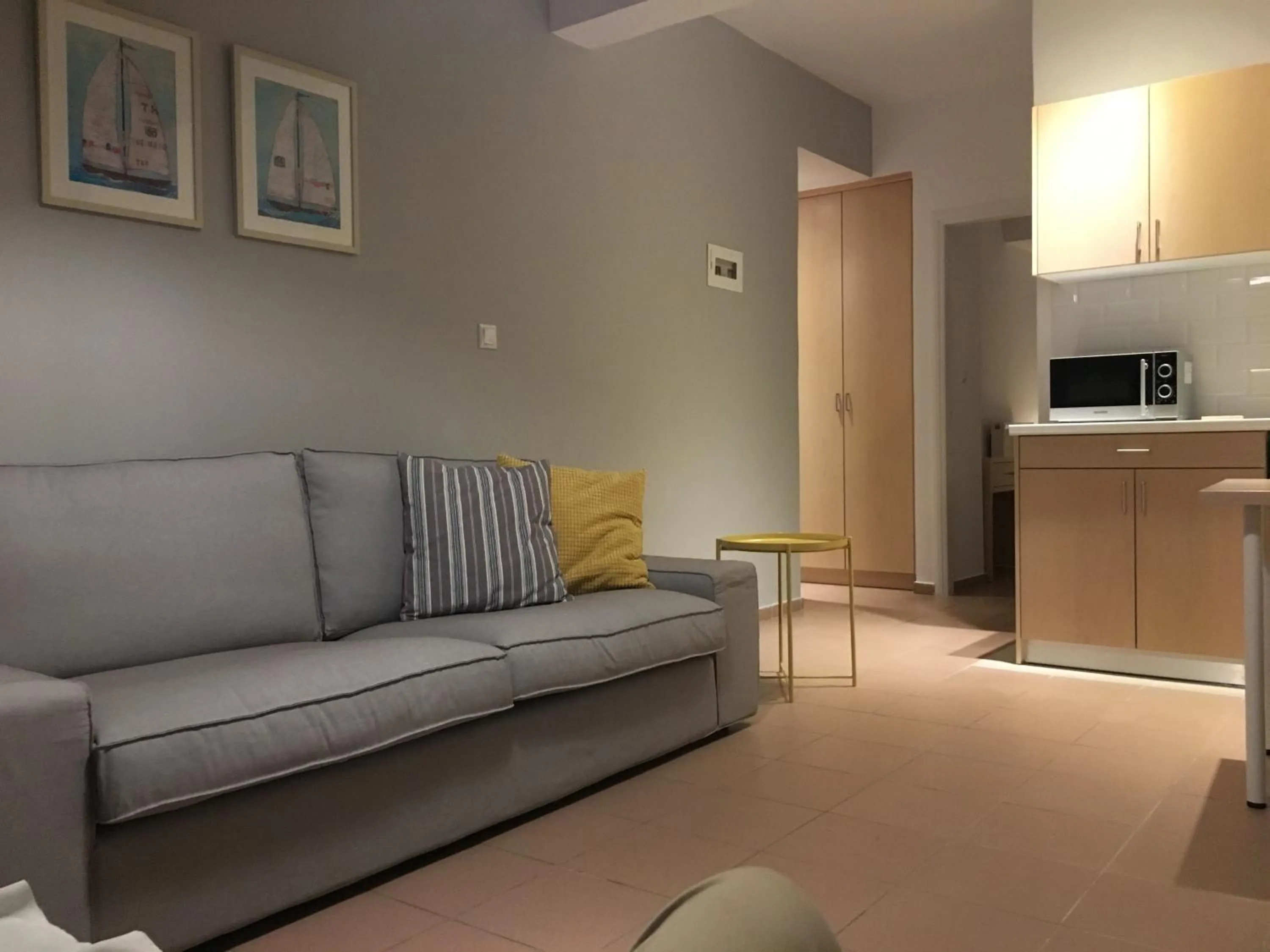 Seating area in Kleanthi Studios