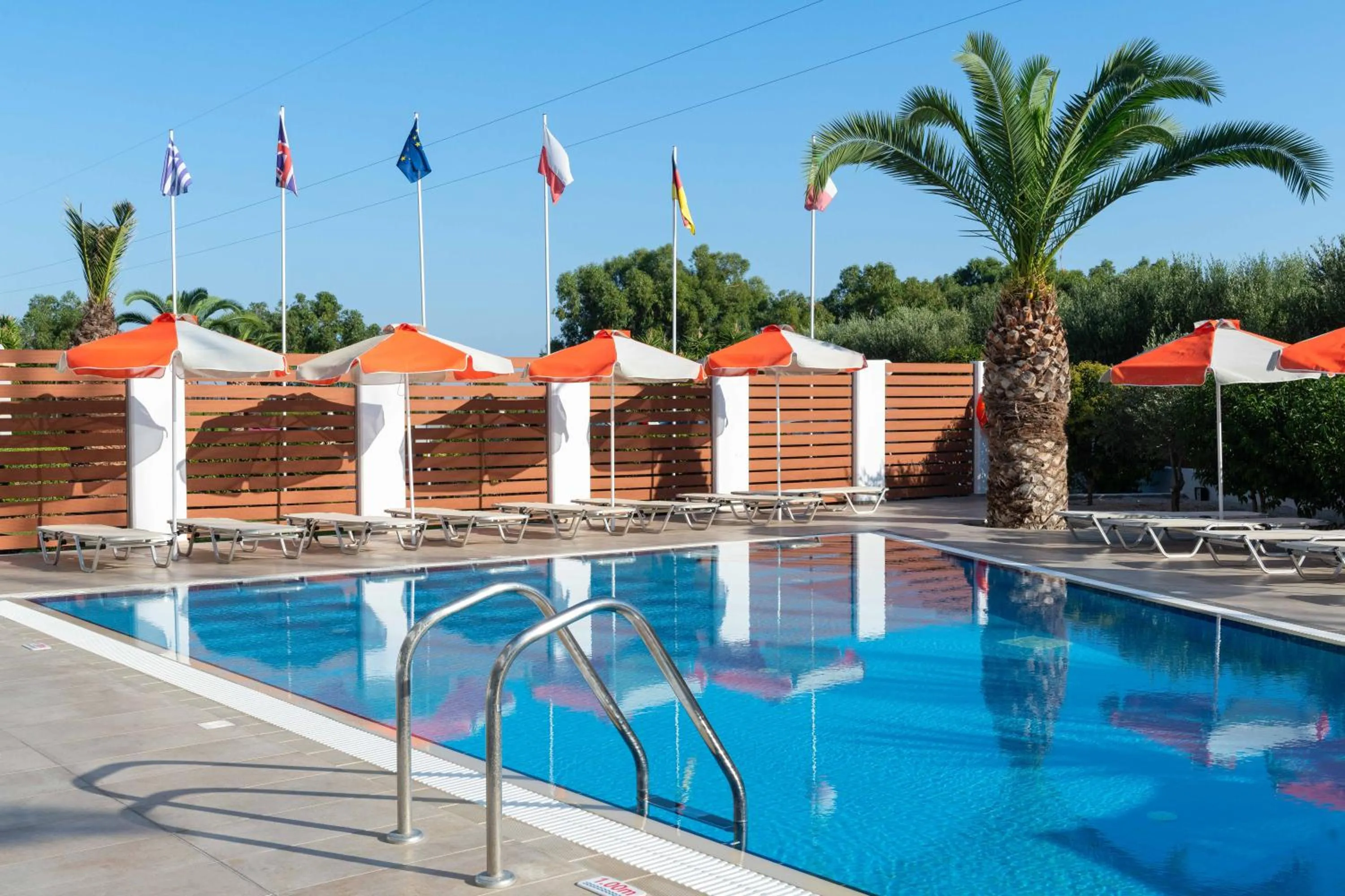Pool view in Meliton Hotel