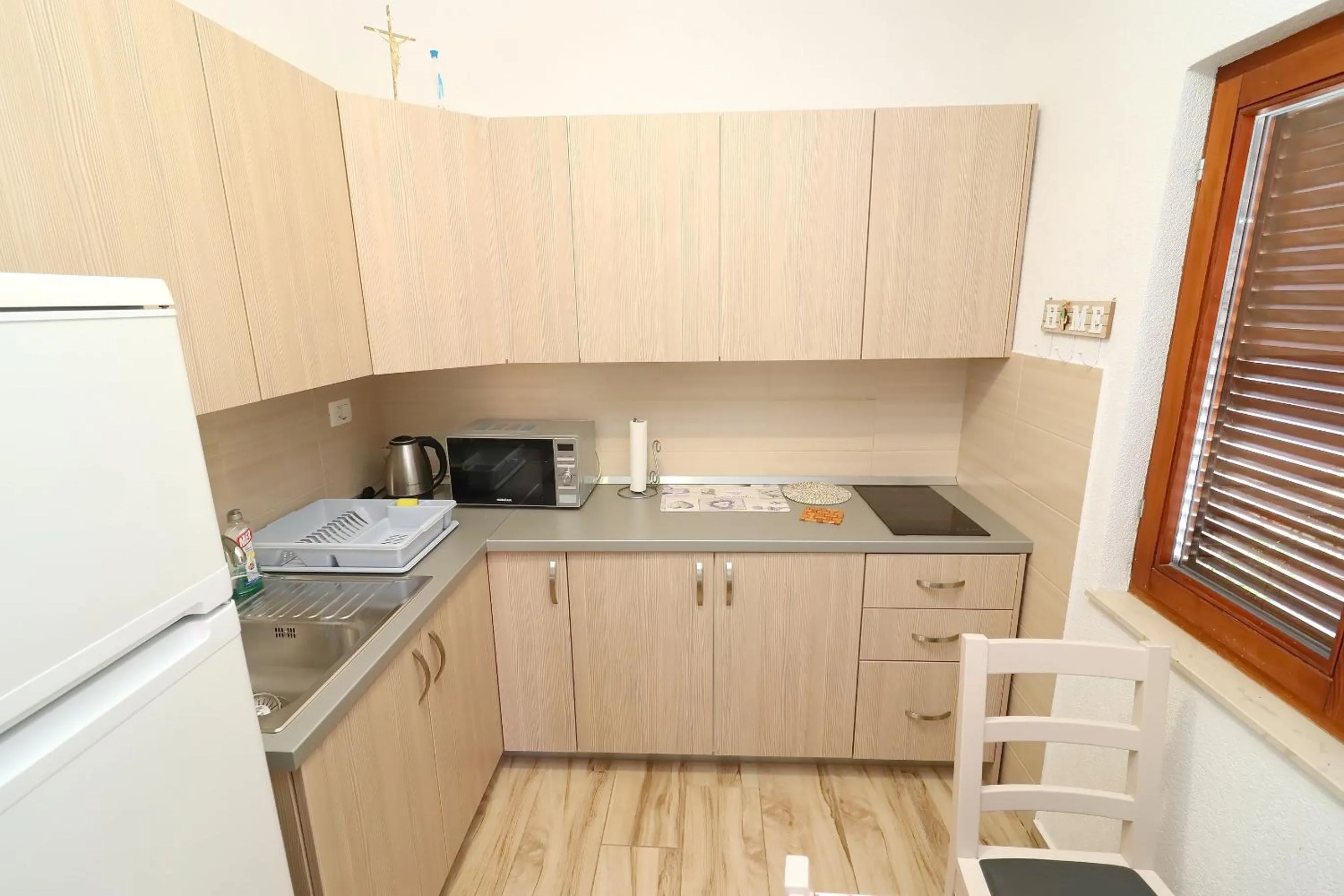 Kitchen or kitchenette in Seaside Apartments Hrkać