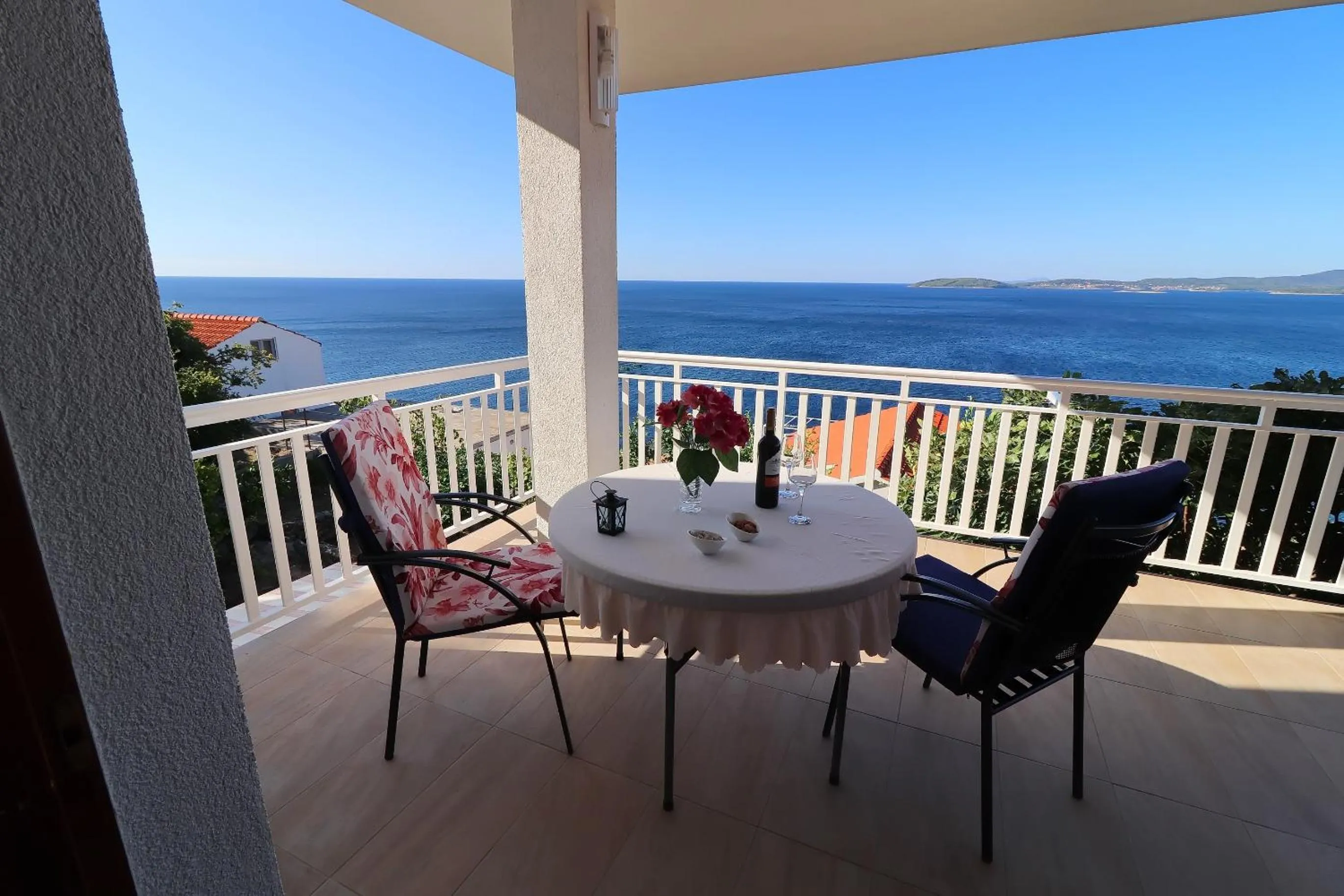 Balcony/Terrace in Seaside Apartments Hrkać
