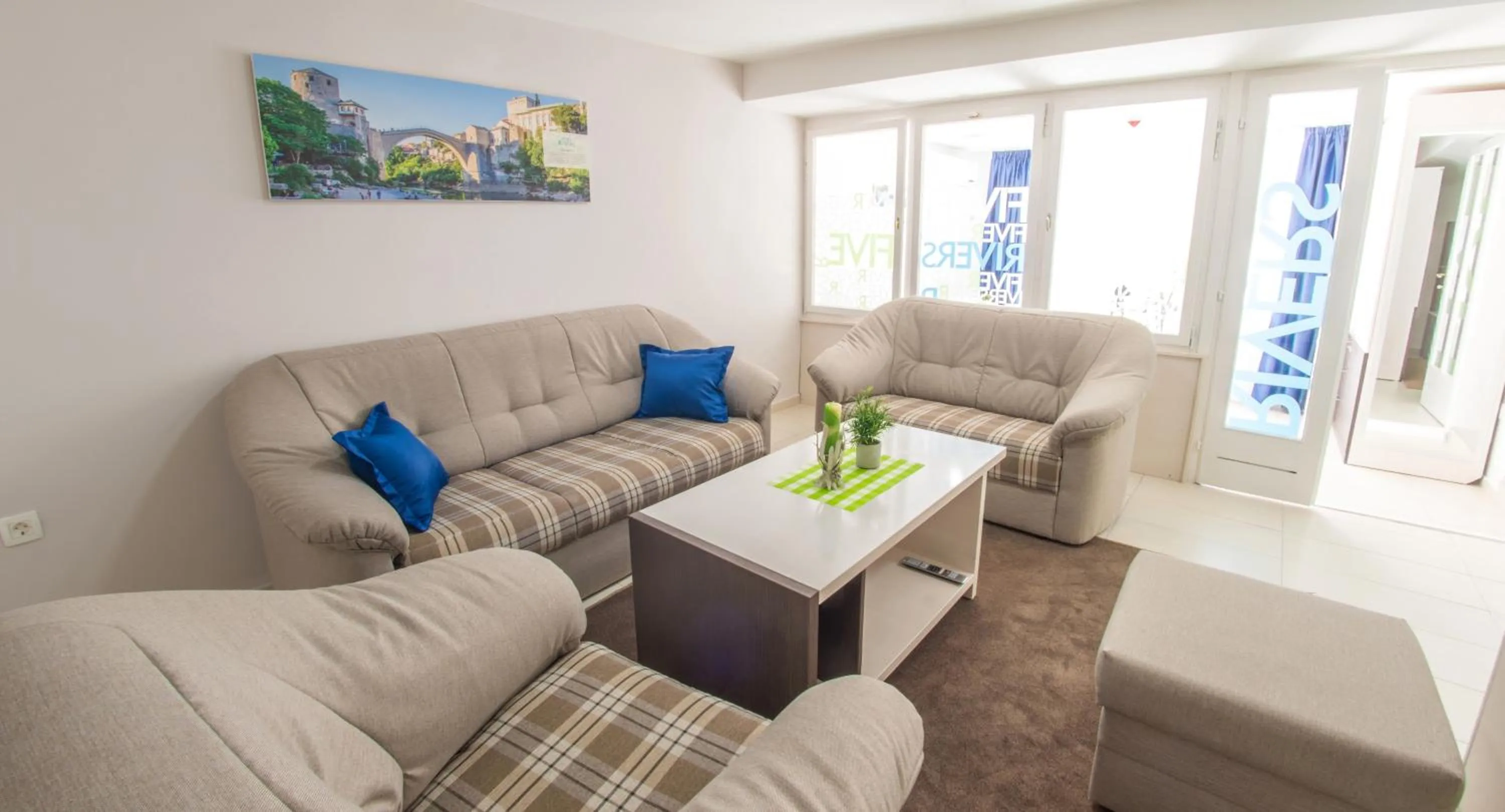 Living room in Five Rivers Rooms