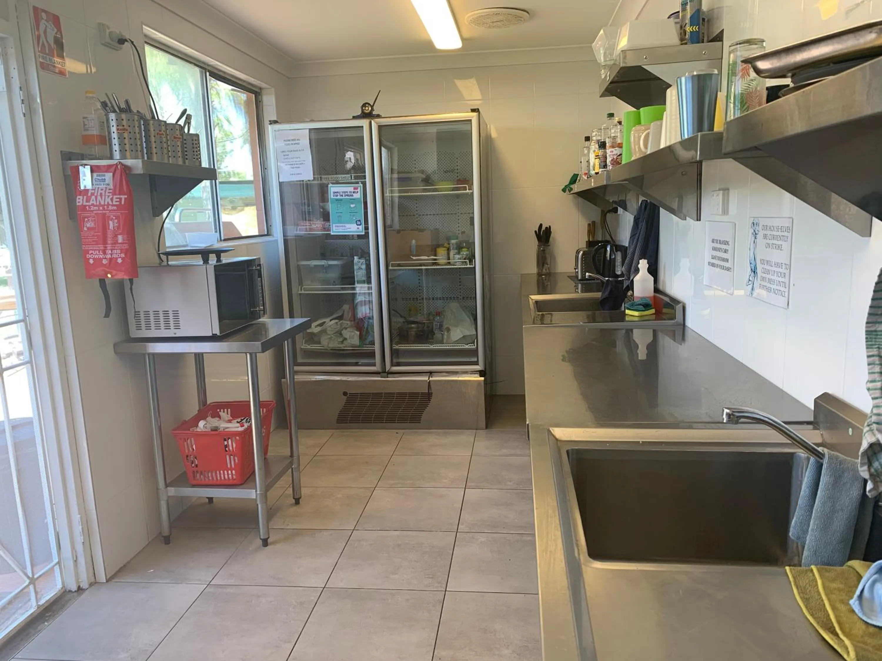 Communal kitchen in Alice Lodge