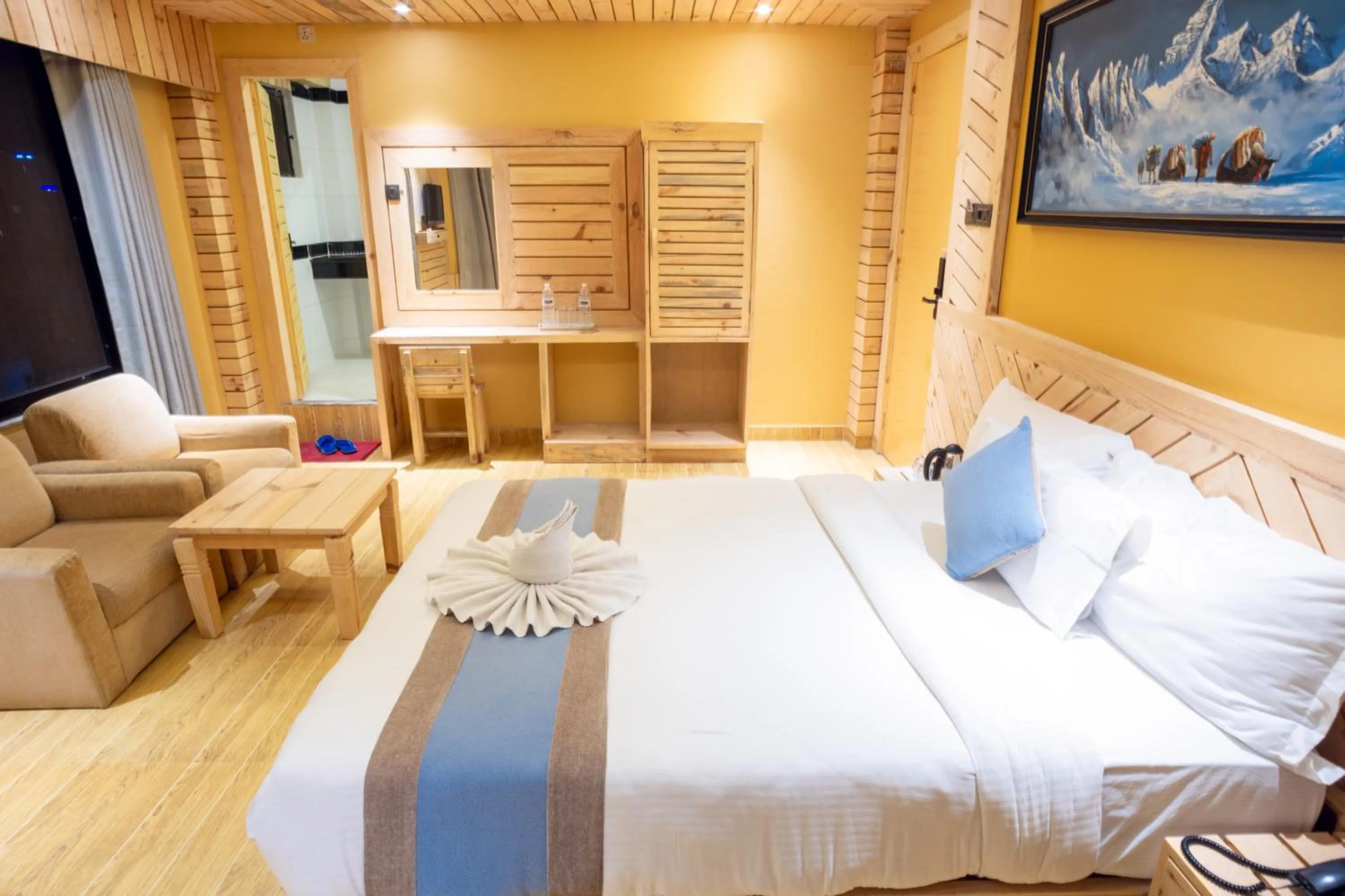 Photo of the whole room, Bed in Trekkers Inn Boutique Hotel Pokhara