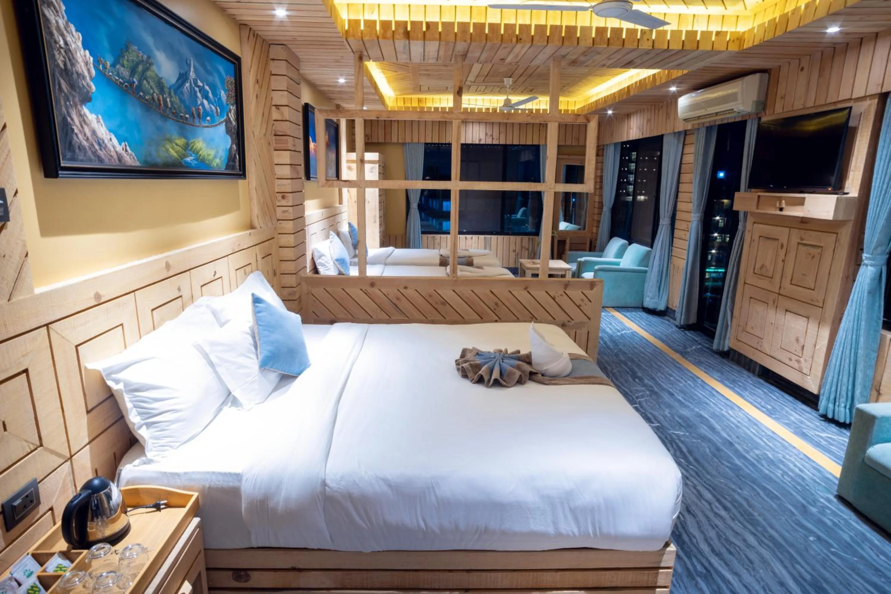 Photo of the whole room, Bed in Trekkers Inn Boutique Hotel Pokhara