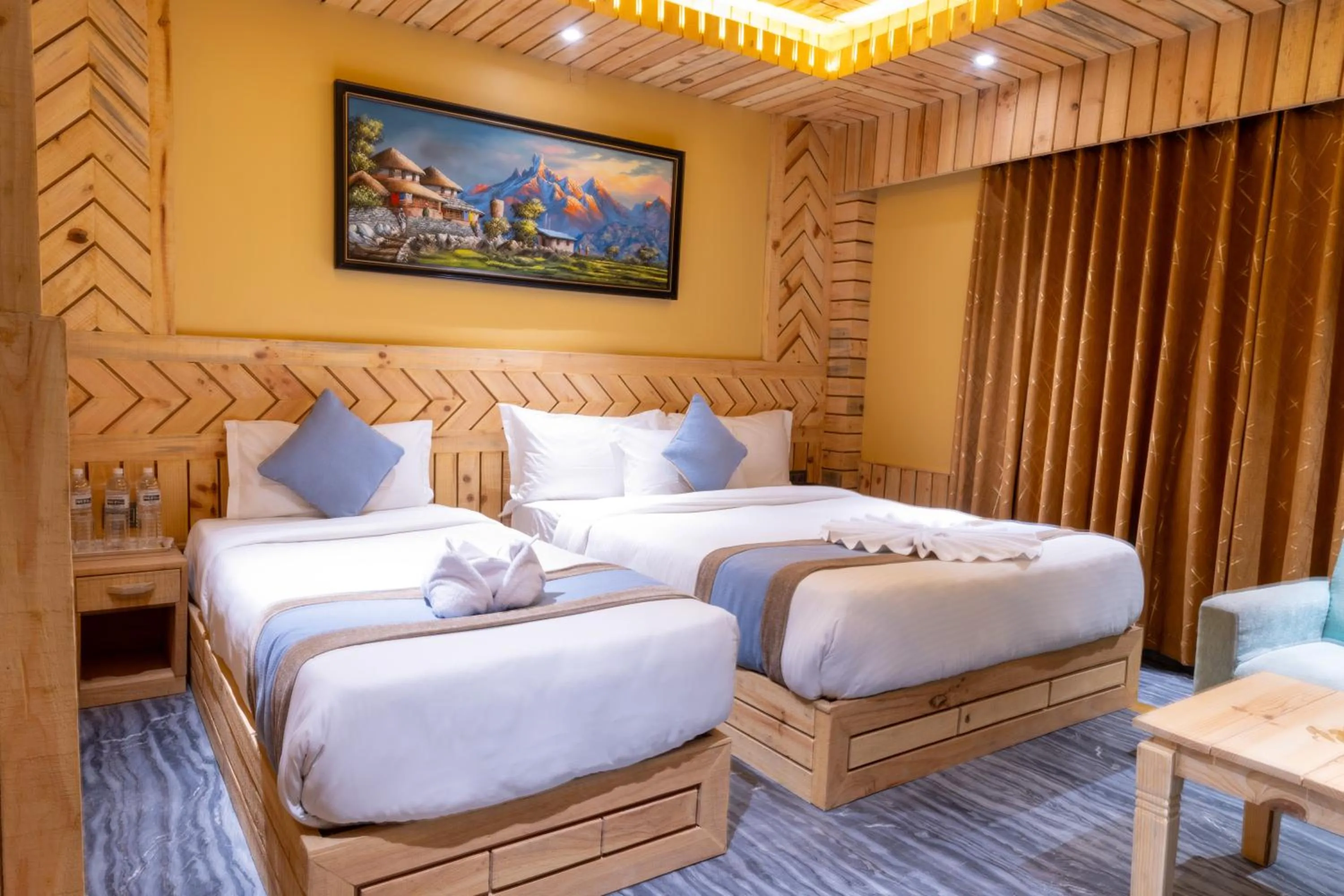 Photo of the whole room, Bed in Trekkers Inn Boutique Hotel Pokhara