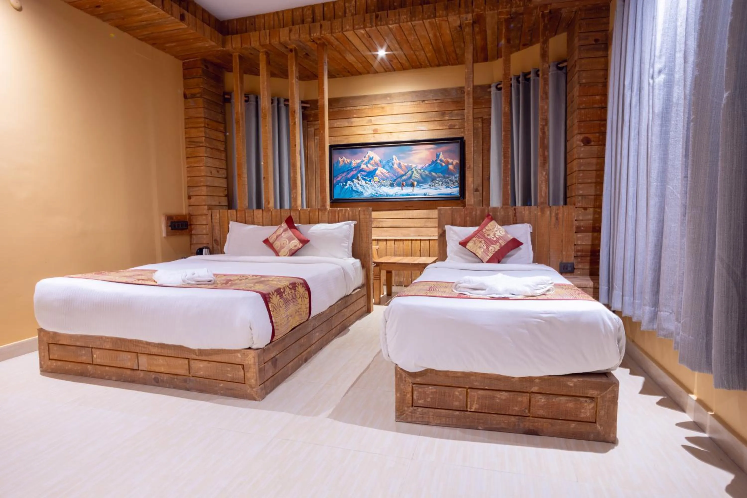 Bed in Trekkers Inn Boutique Hotel Pokhara