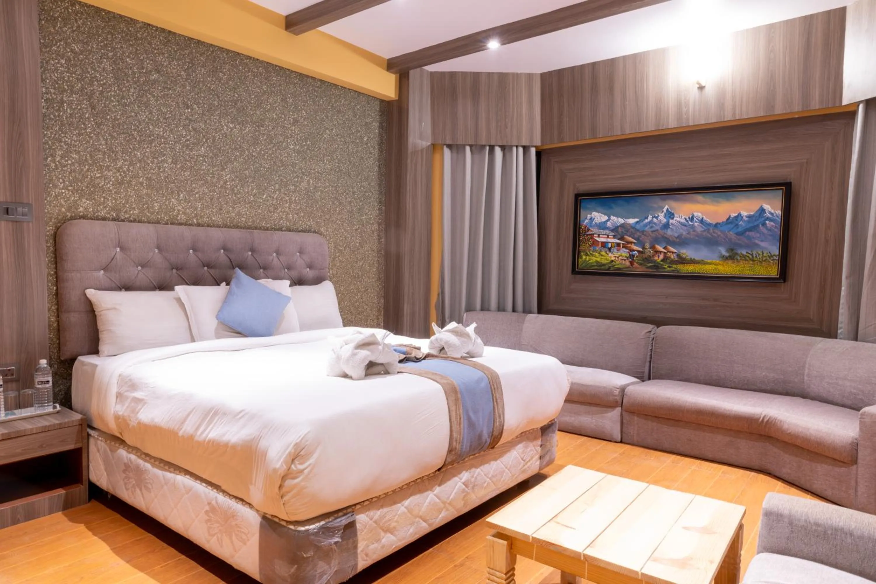 Photo of the whole room, Bed in Trekkers Inn Boutique Hotel Pokhara