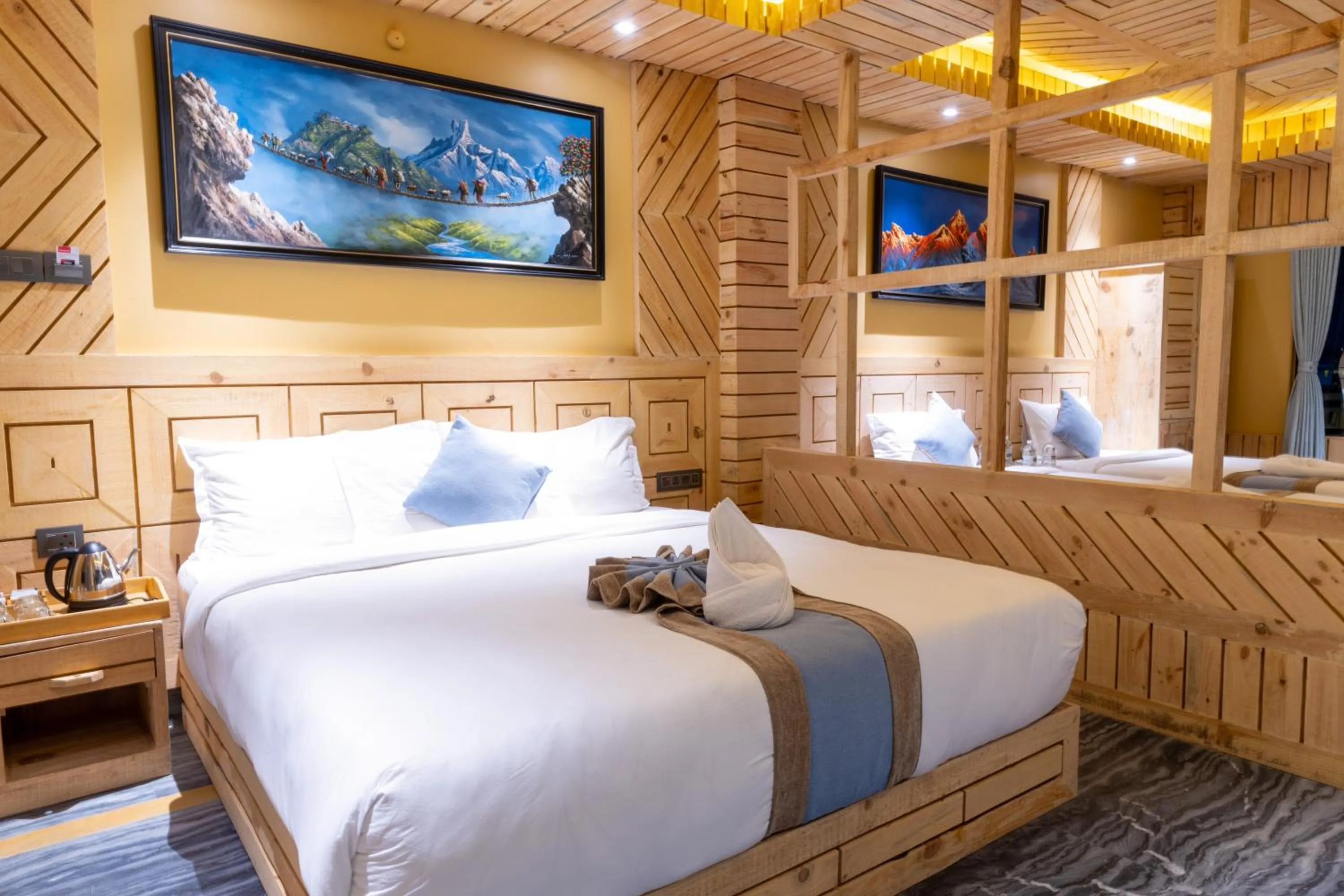 Photo of the whole room, Bed in Trekkers Inn Boutique Hotel Pokhara