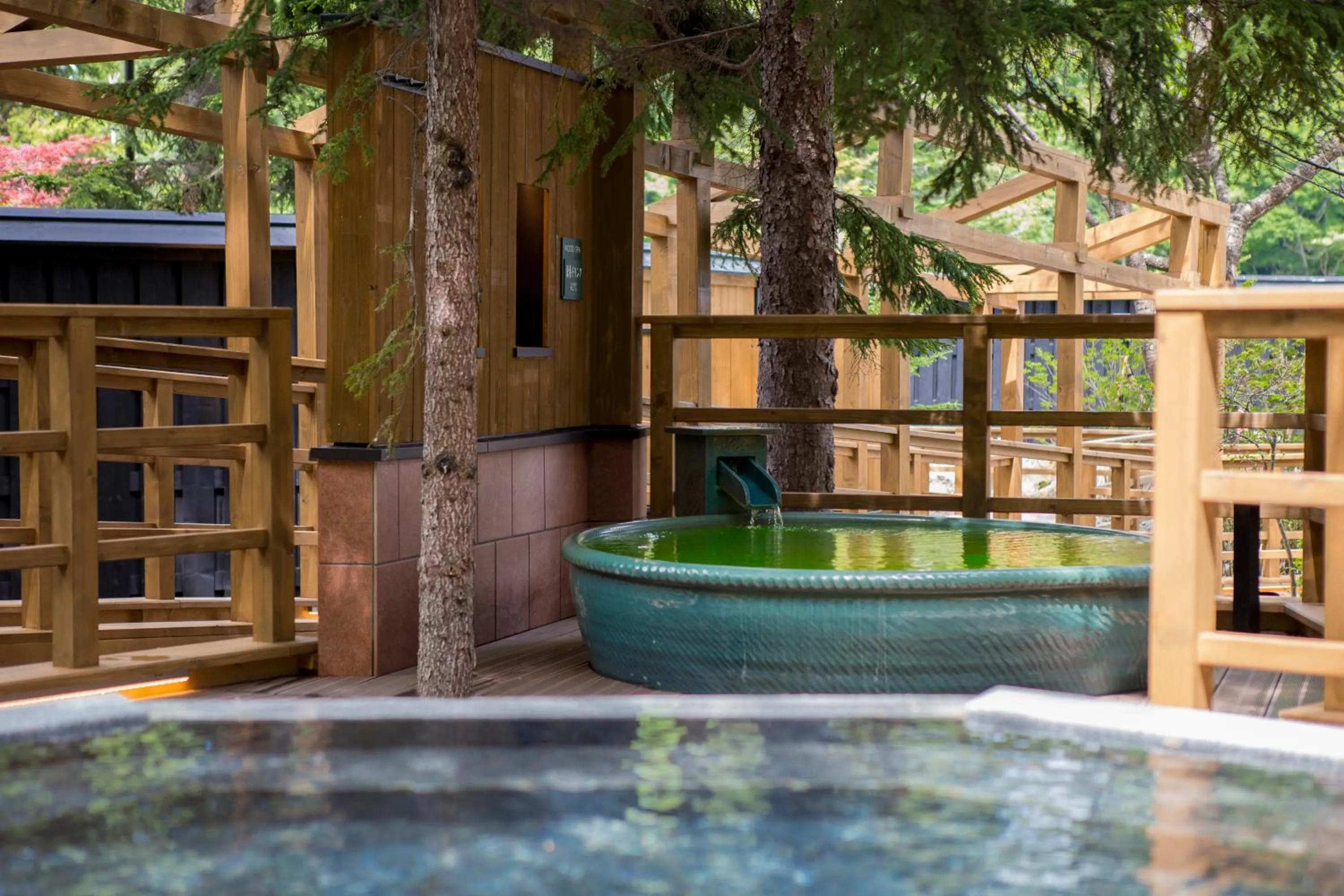 Hot Spring Bath in Midorinokaze Resort Kitayuzawa