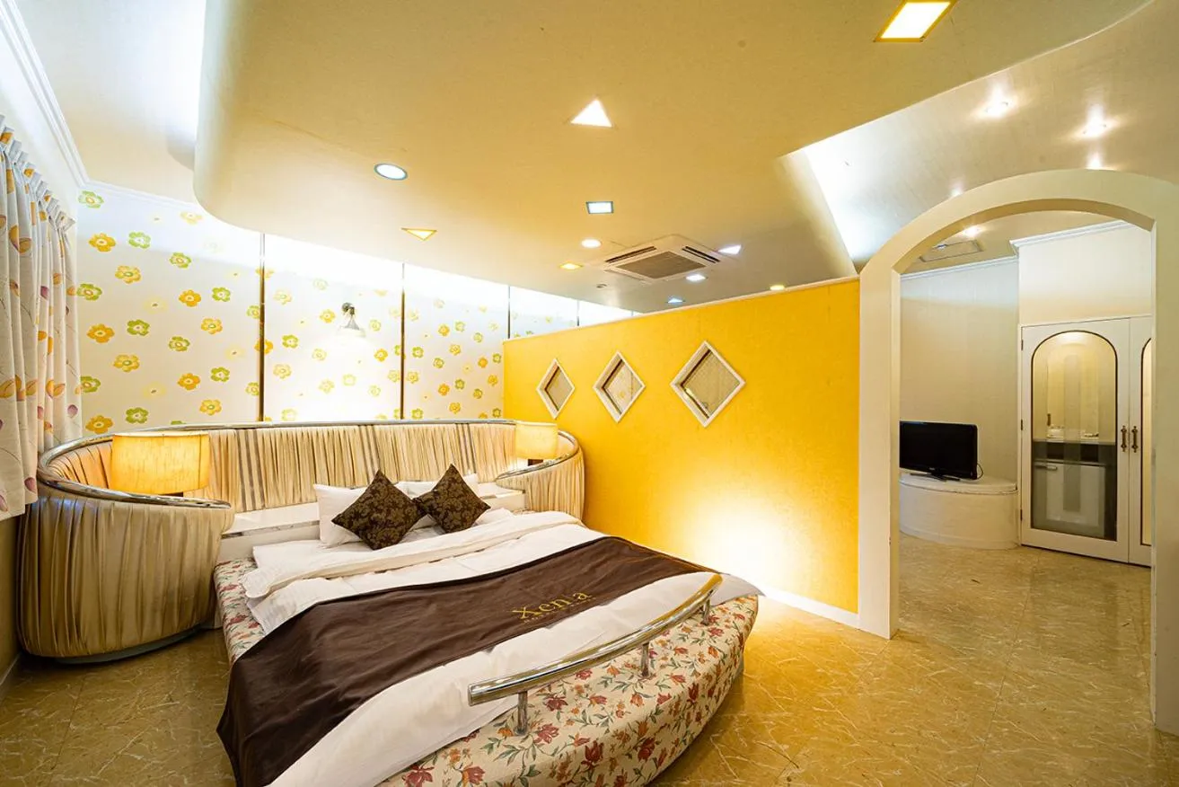 Bed in Hotel Xenia Takinoyashiro