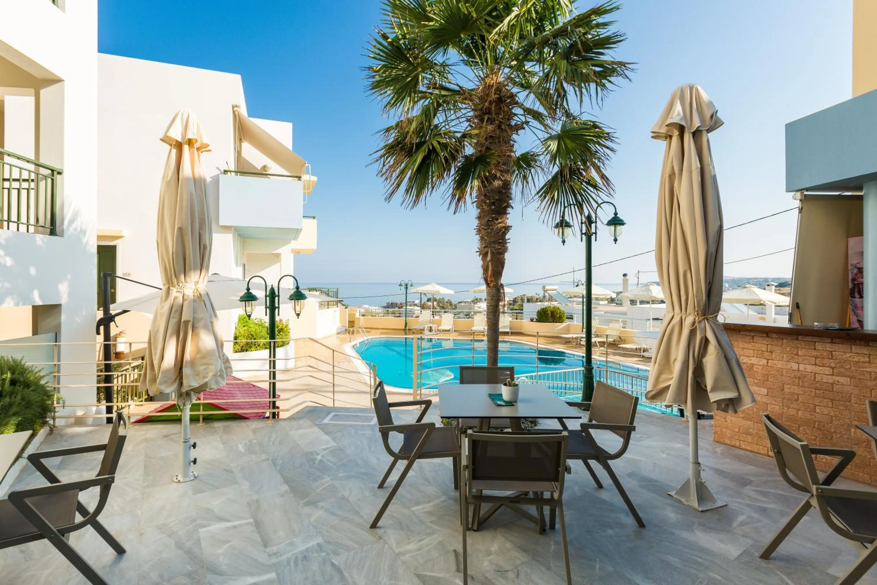 Swimming pool in Radamanthy's Hotel Apartments