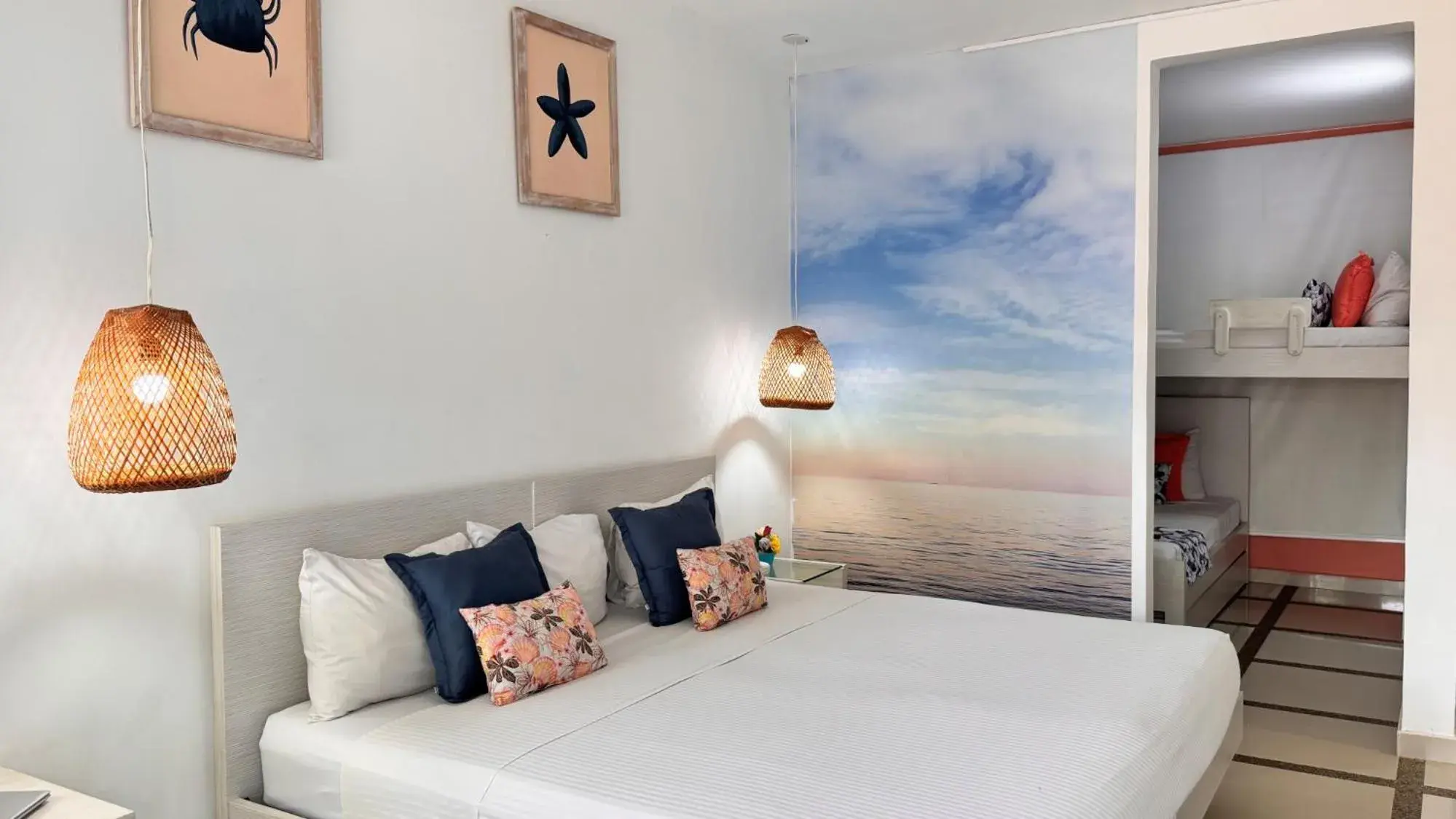 Bed in TAMA Hotel Santa Marta Bed in TAMA Hotel Santa Marta