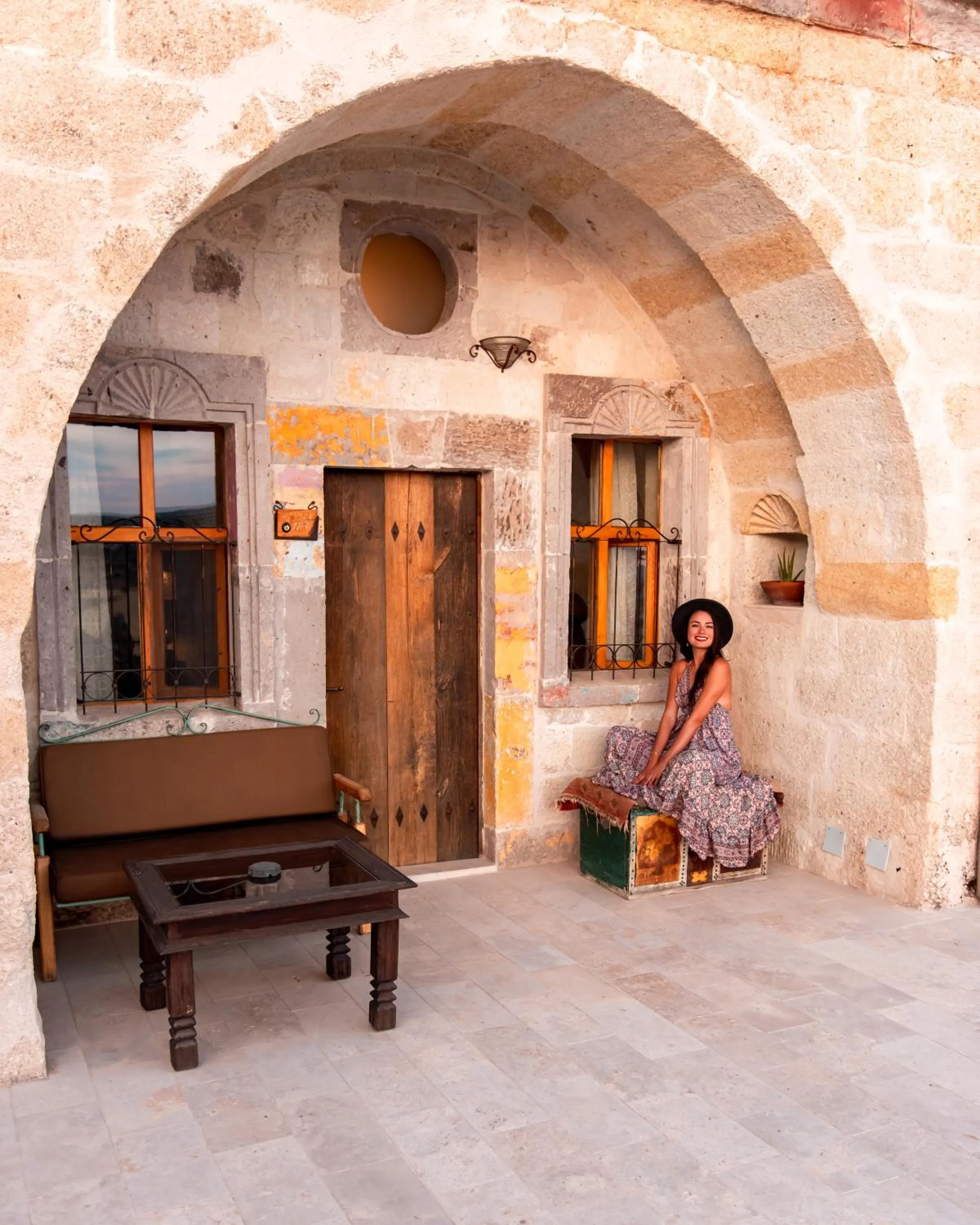 Patio in Seki Cave Hotel
