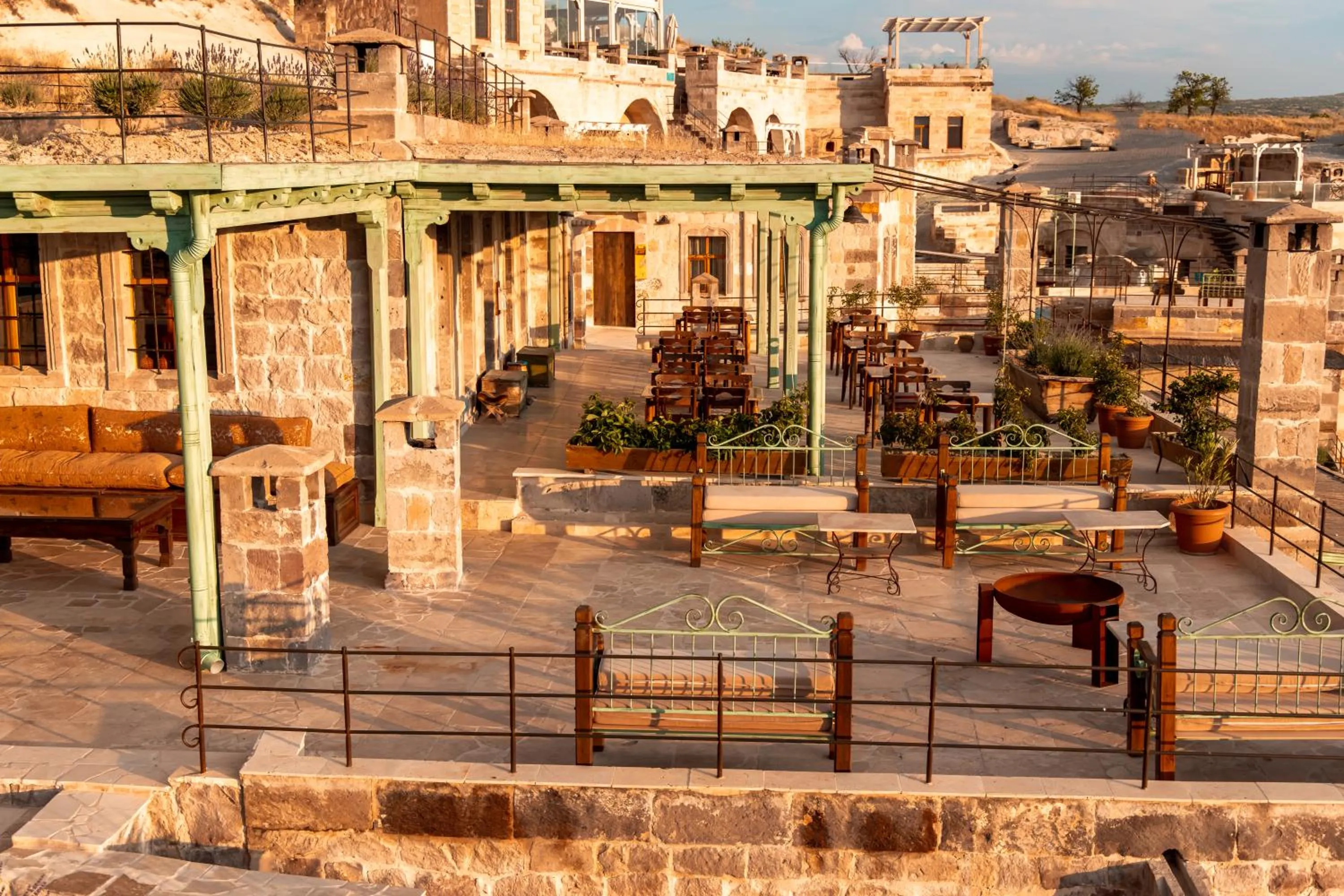 Patio in Seki Cave Hotel
