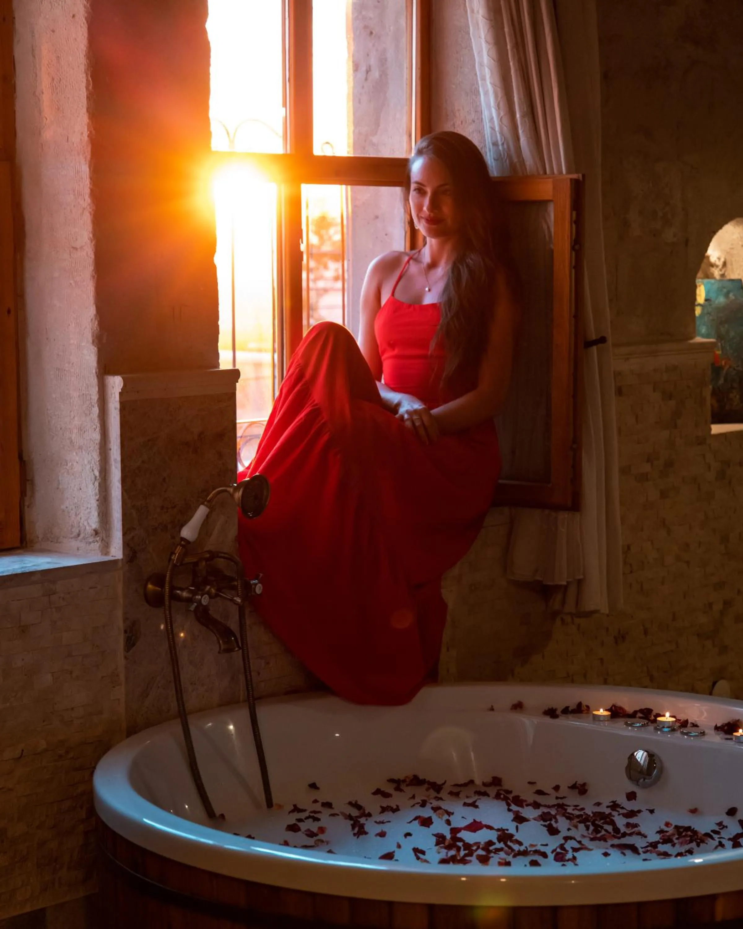 People in Seki Cave Hotel