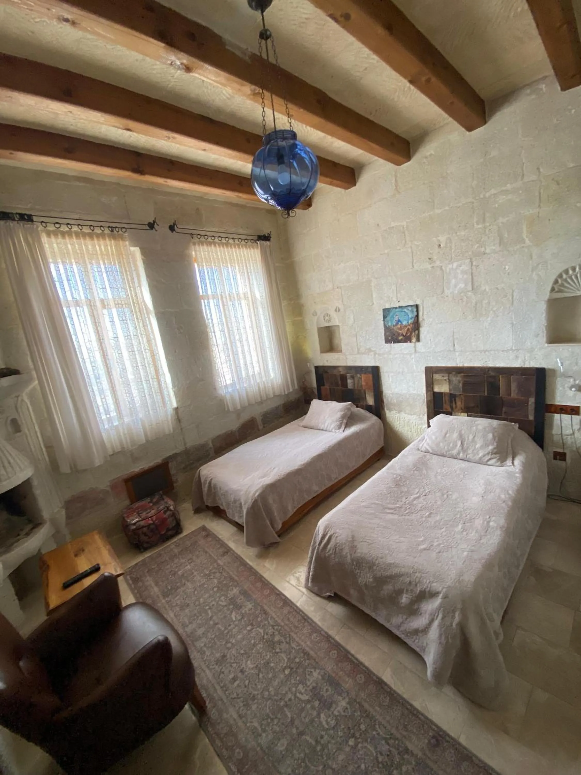 Bed in Seki Cave Hotel