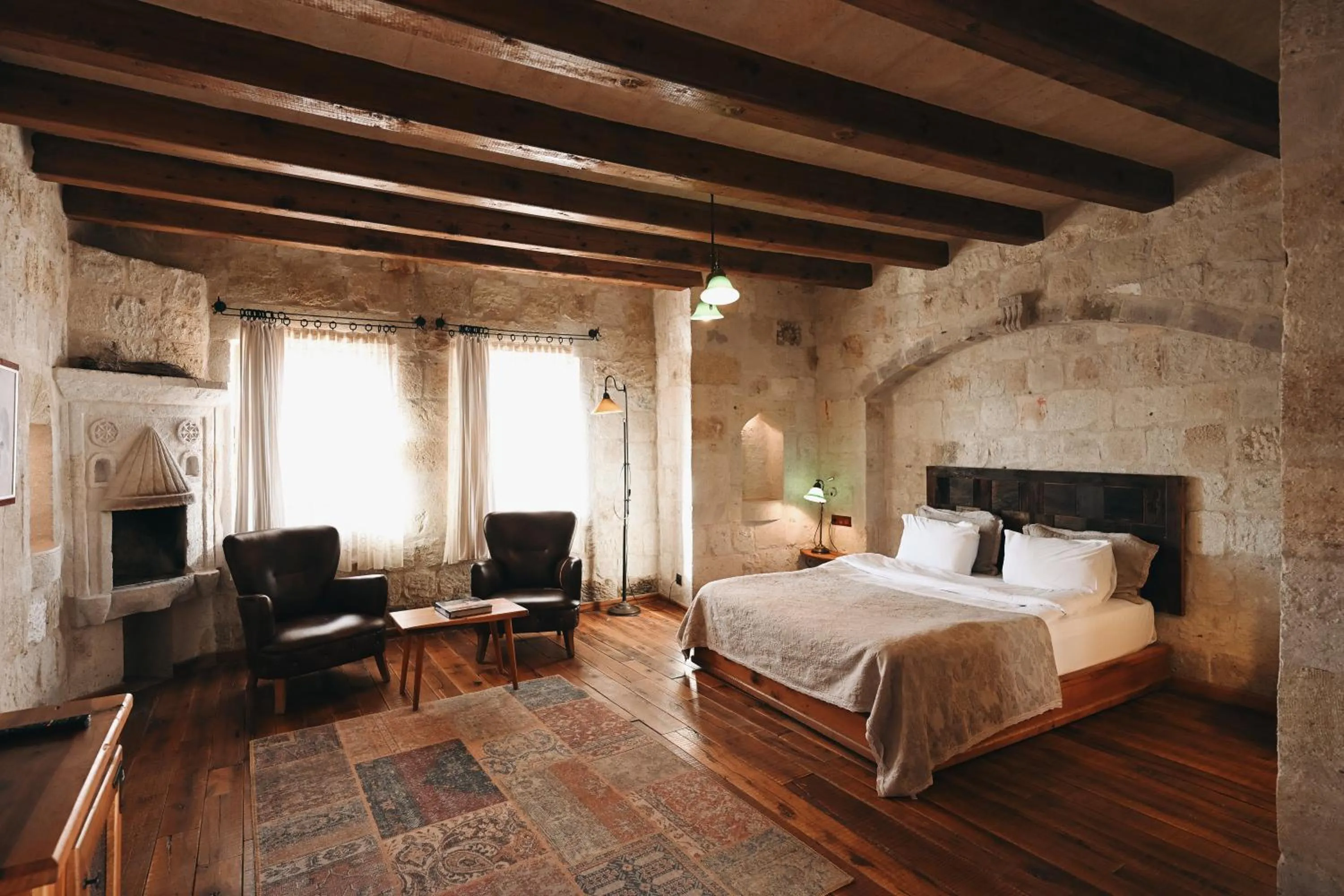 Bed in Seki Cave Hotel