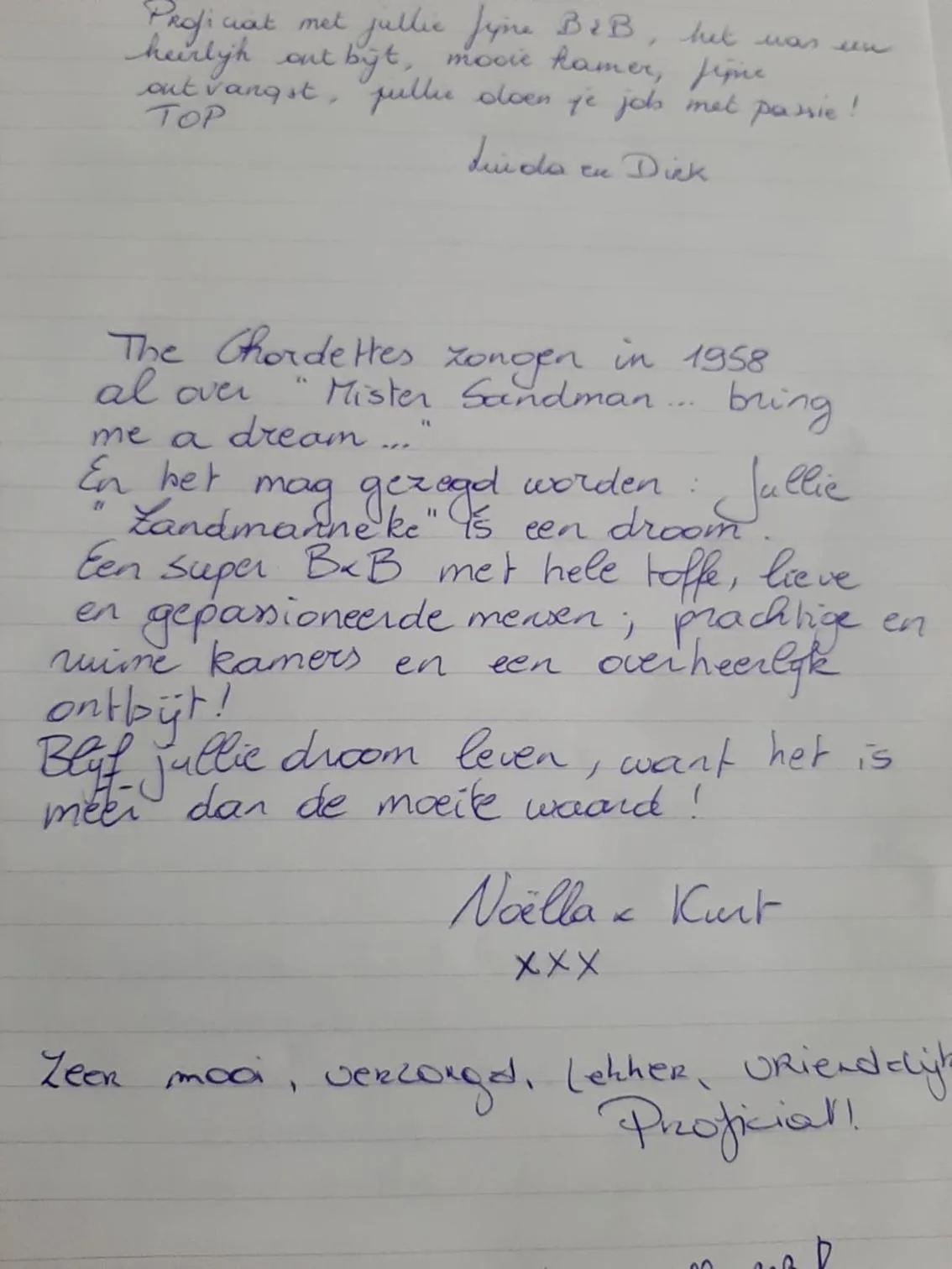 Guests in 't Zandmanneke