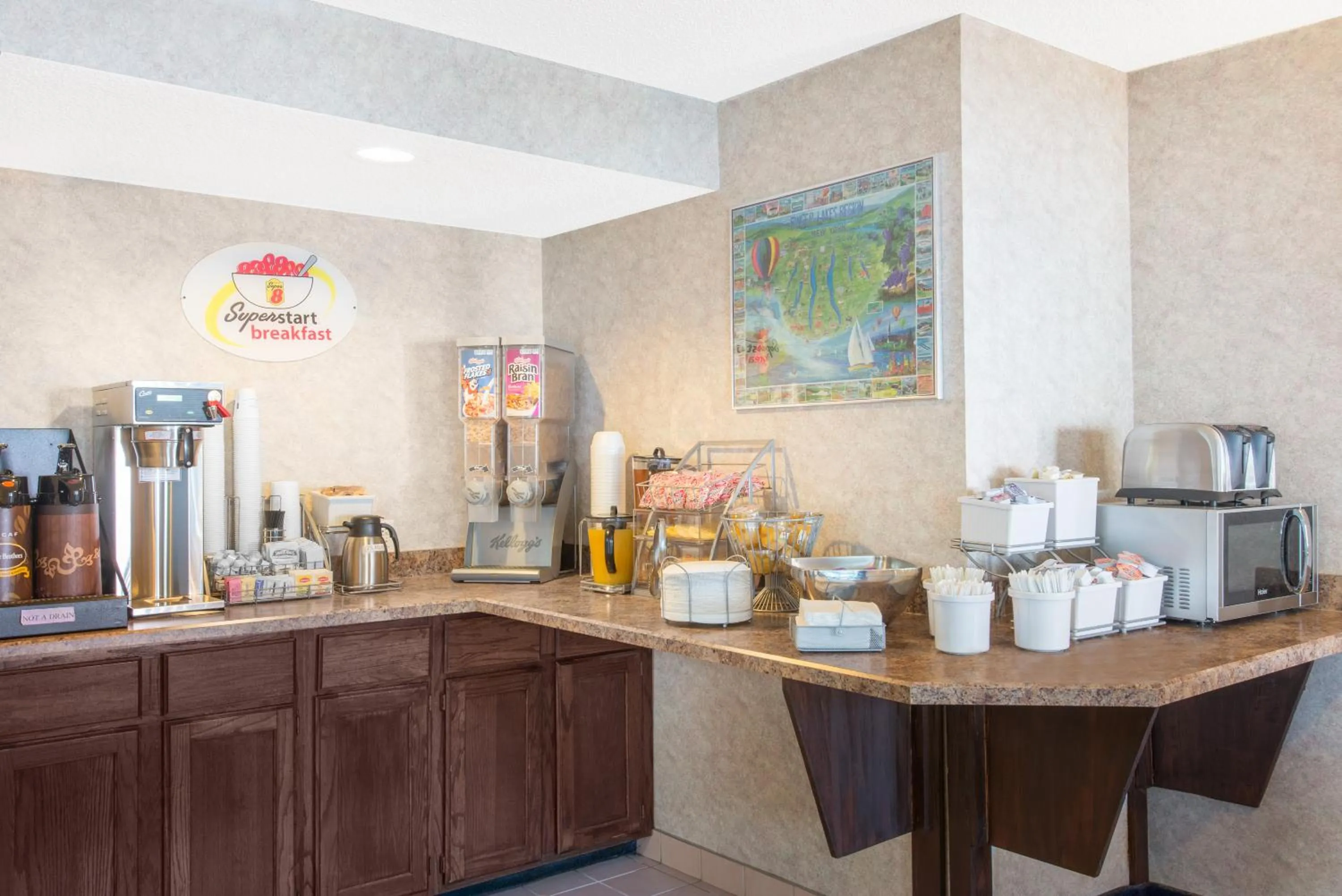 Continental breakfast in Super 8 by Wyndham Webster/Rochester