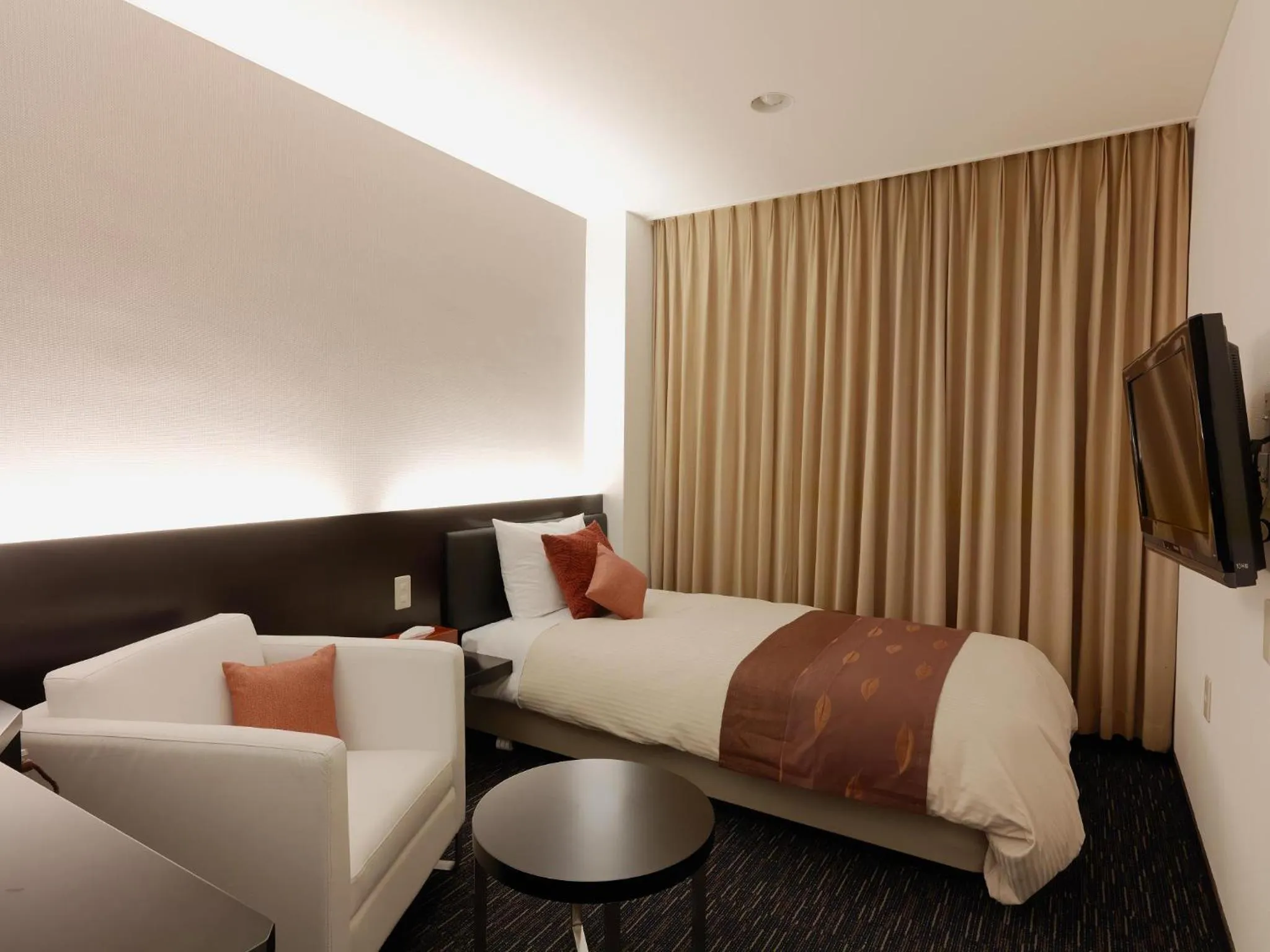 Bed in Muroran Prince Hotel