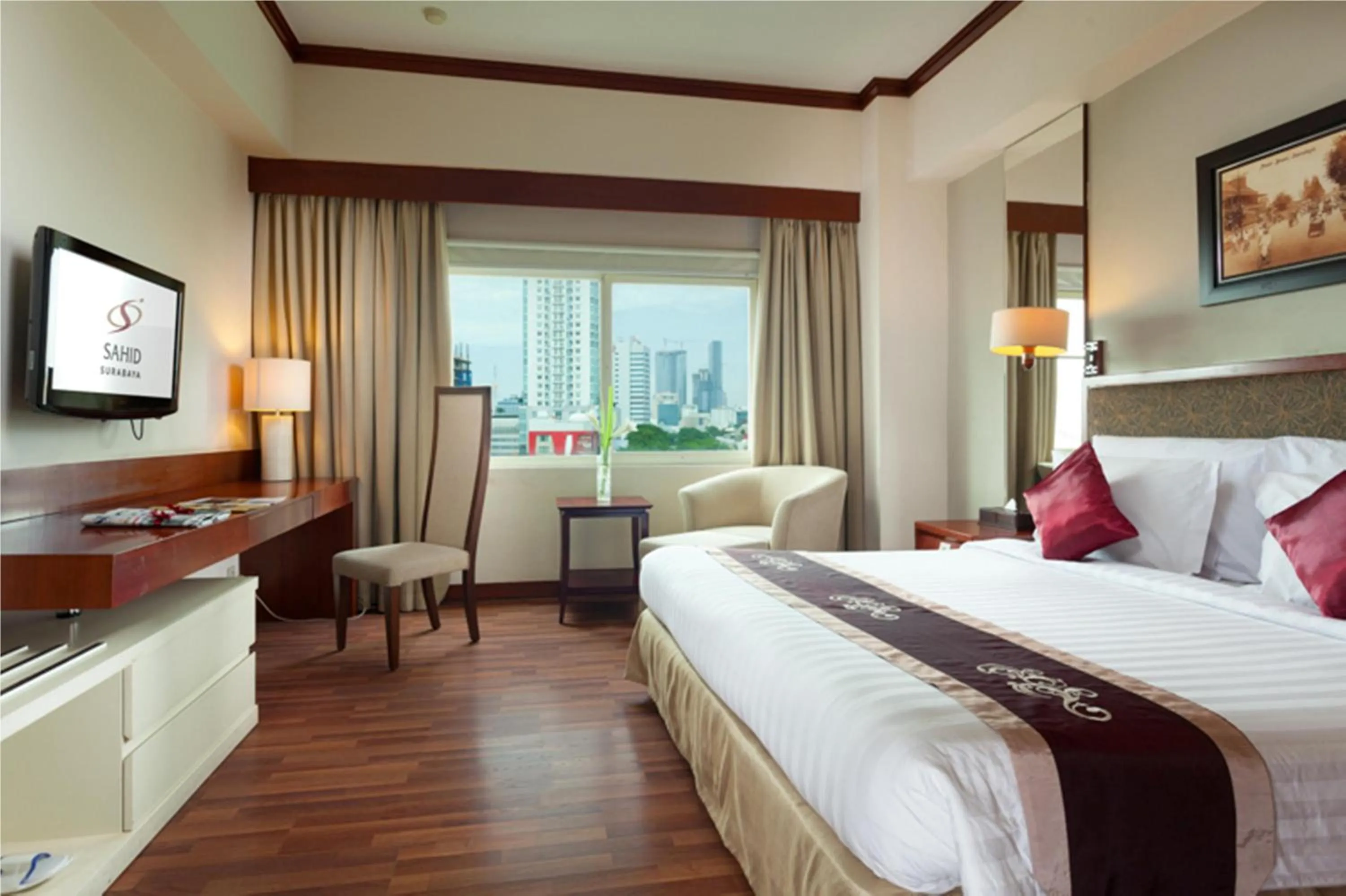 Bed in Hotel Sahid Surabaya