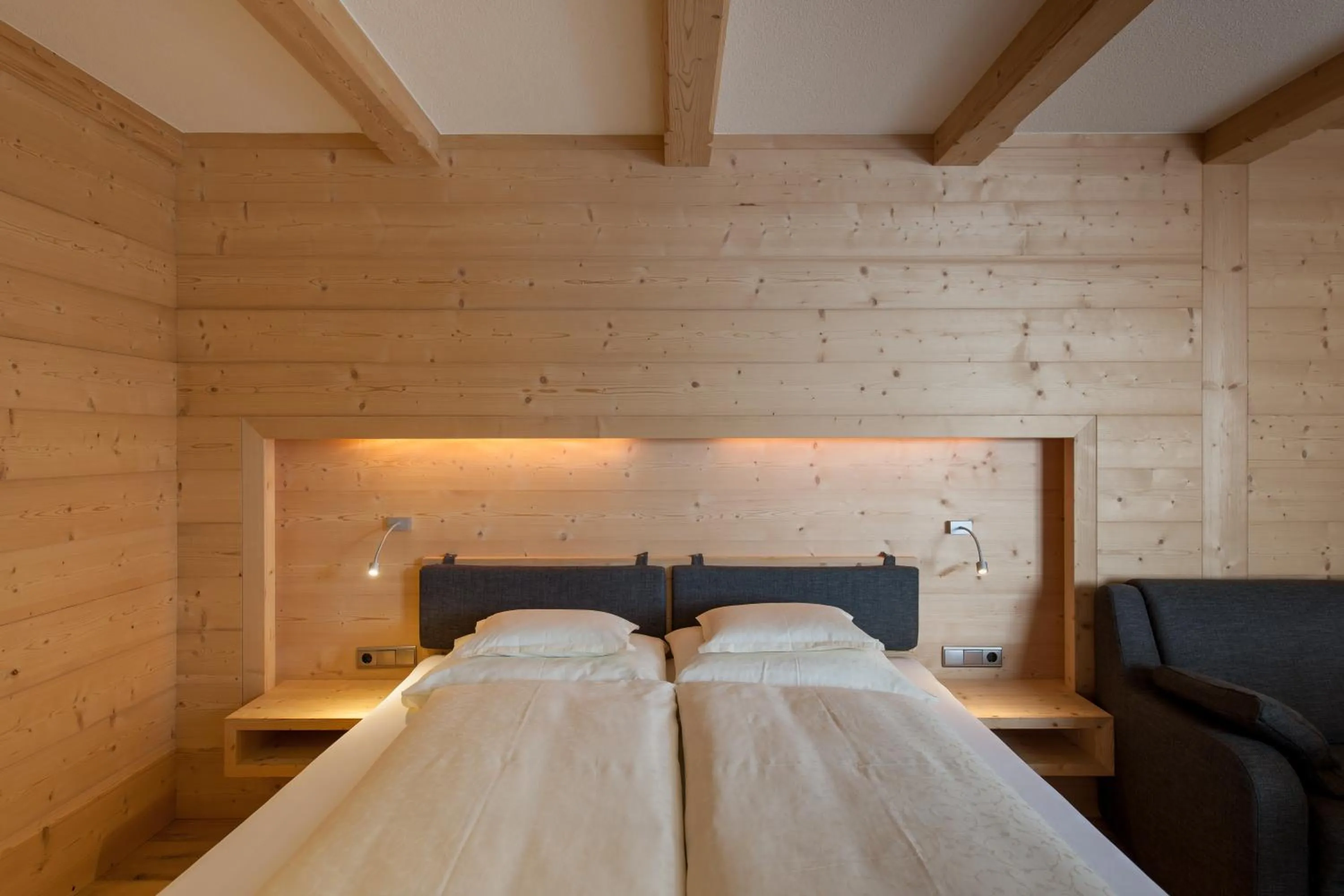 Bed in Hotel Garni Pirchhütt