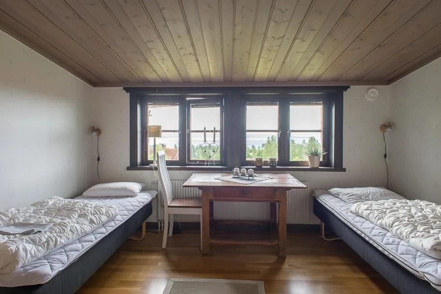 Seating area, Bed in Backlund Boende i Dalarna