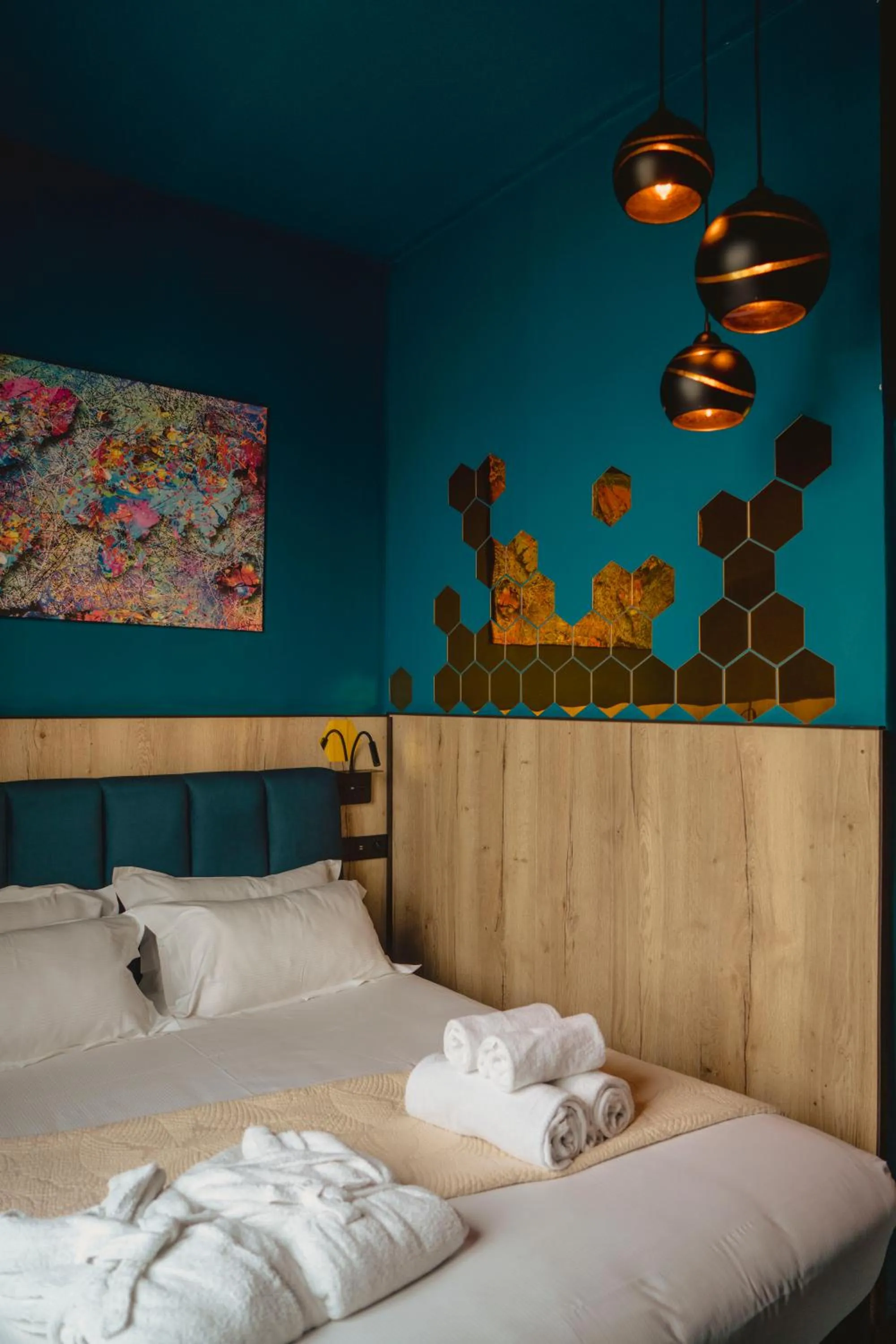 Bed in Hôtel les 4 éléments