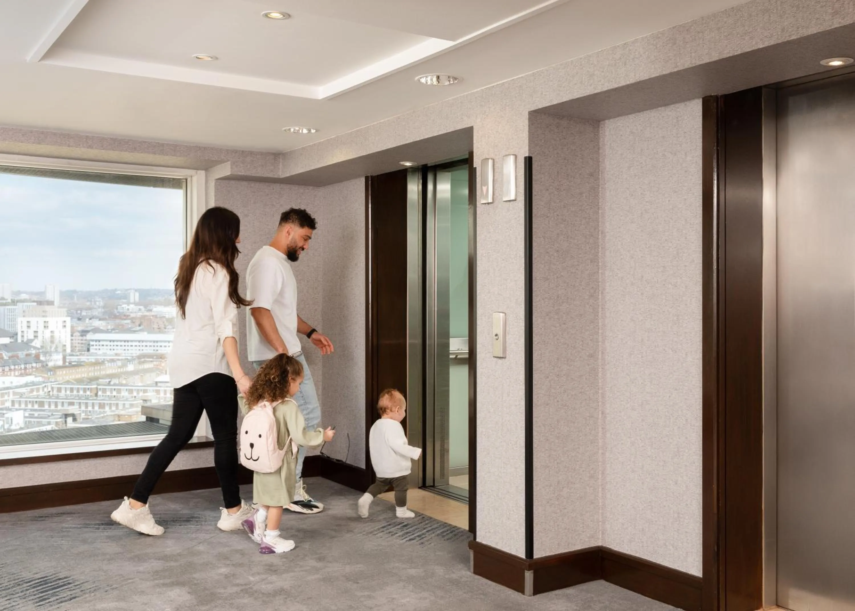 Family in Hilton London Metropole