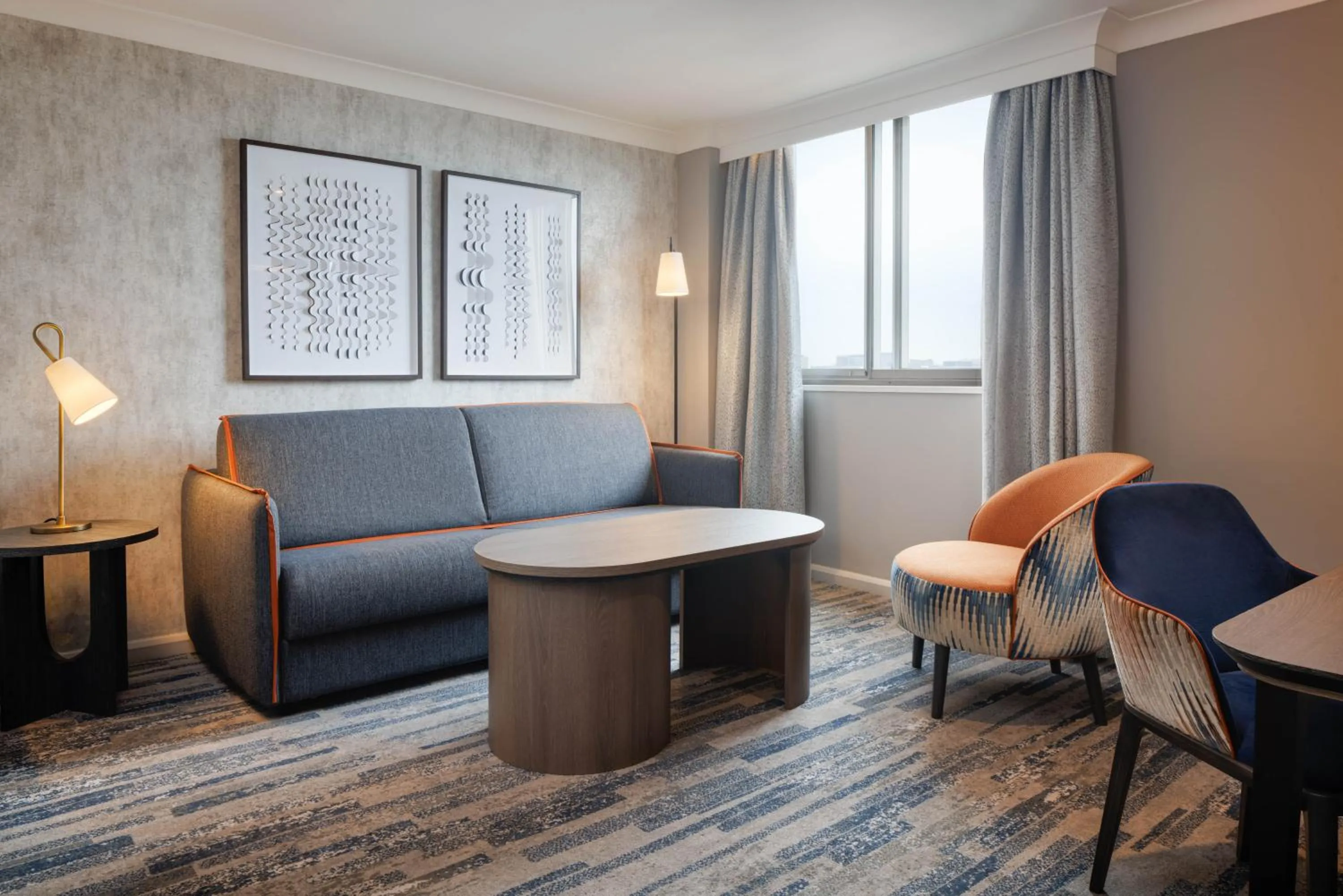 Seating area in Hilton Leeds City