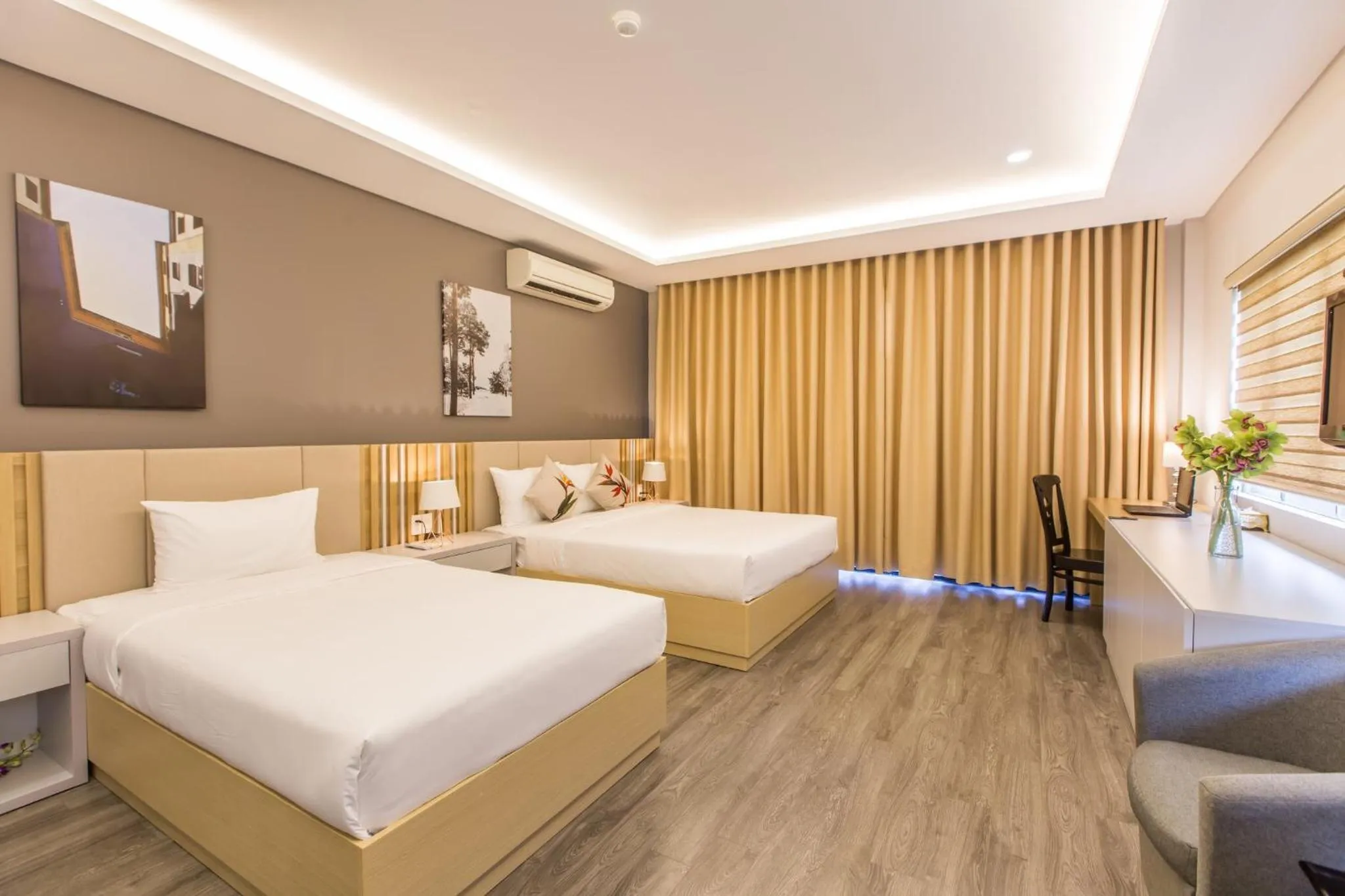 Bed in Binh Duong Resident Hotel