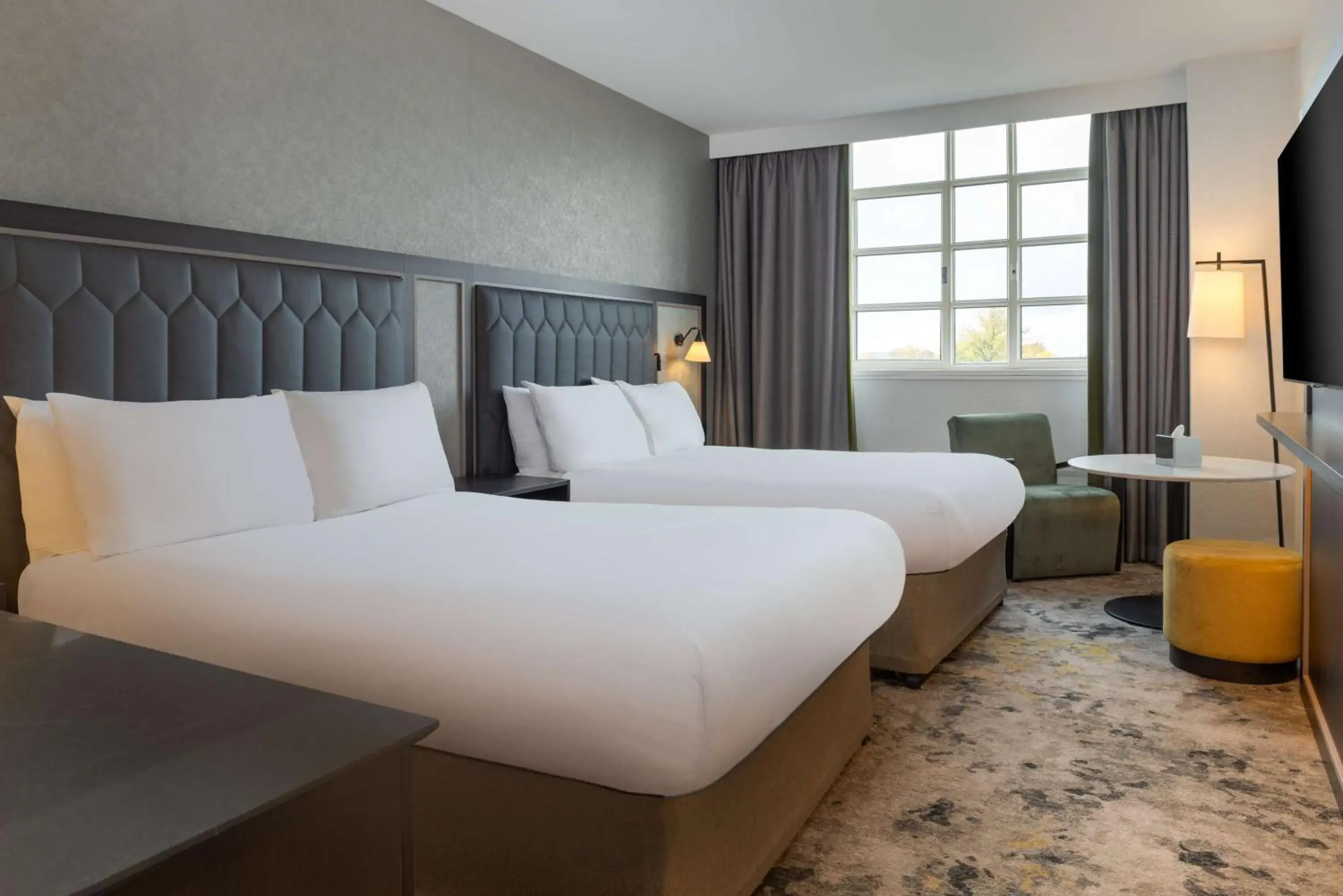 Deluxe Double Room with Two Double Beds and Castle View in Hilton Cardiff Deluxe Double Room with Two Double Beds and Castle View in Hilton Cardiff