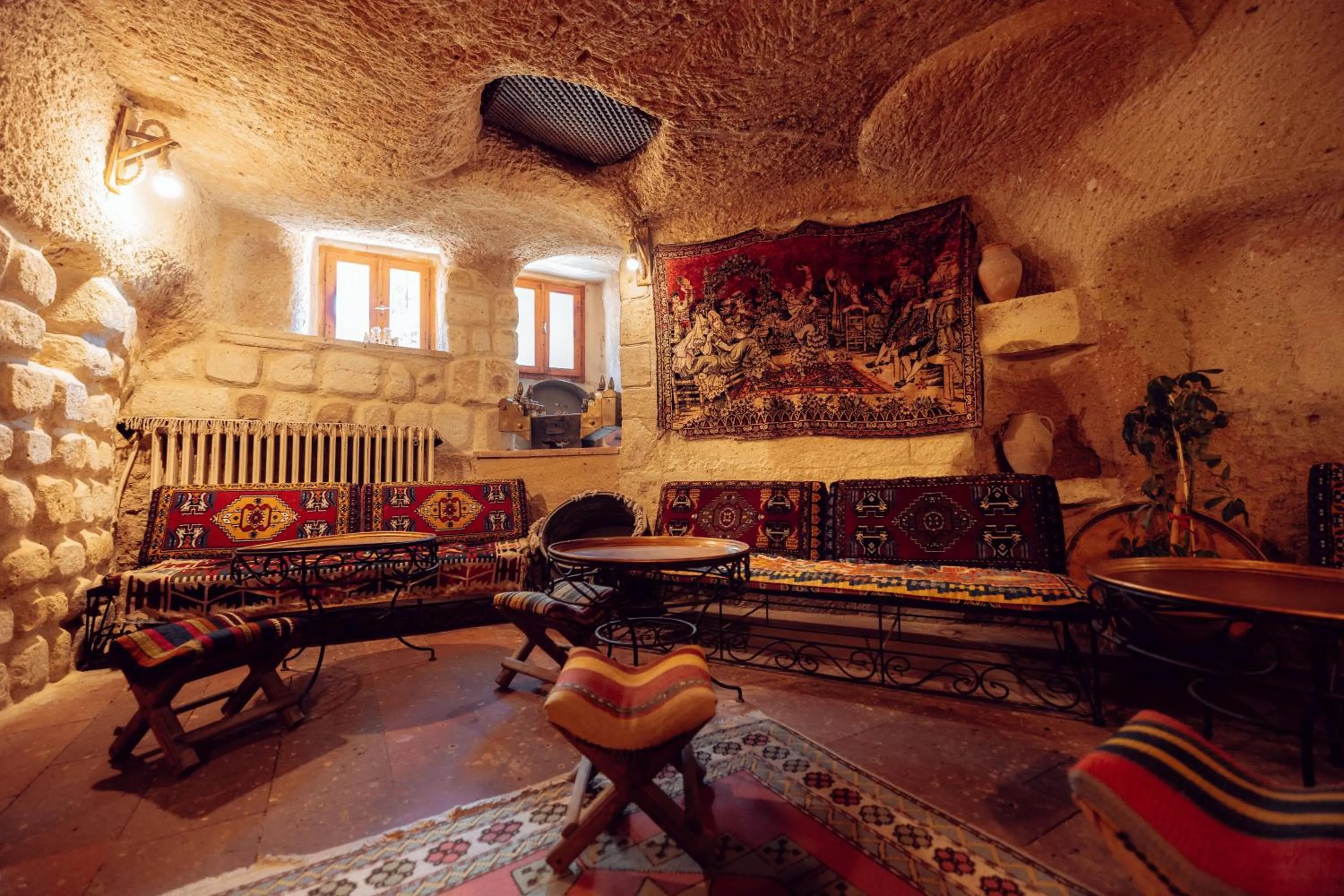 Seating area in Melis Cave Hotel
