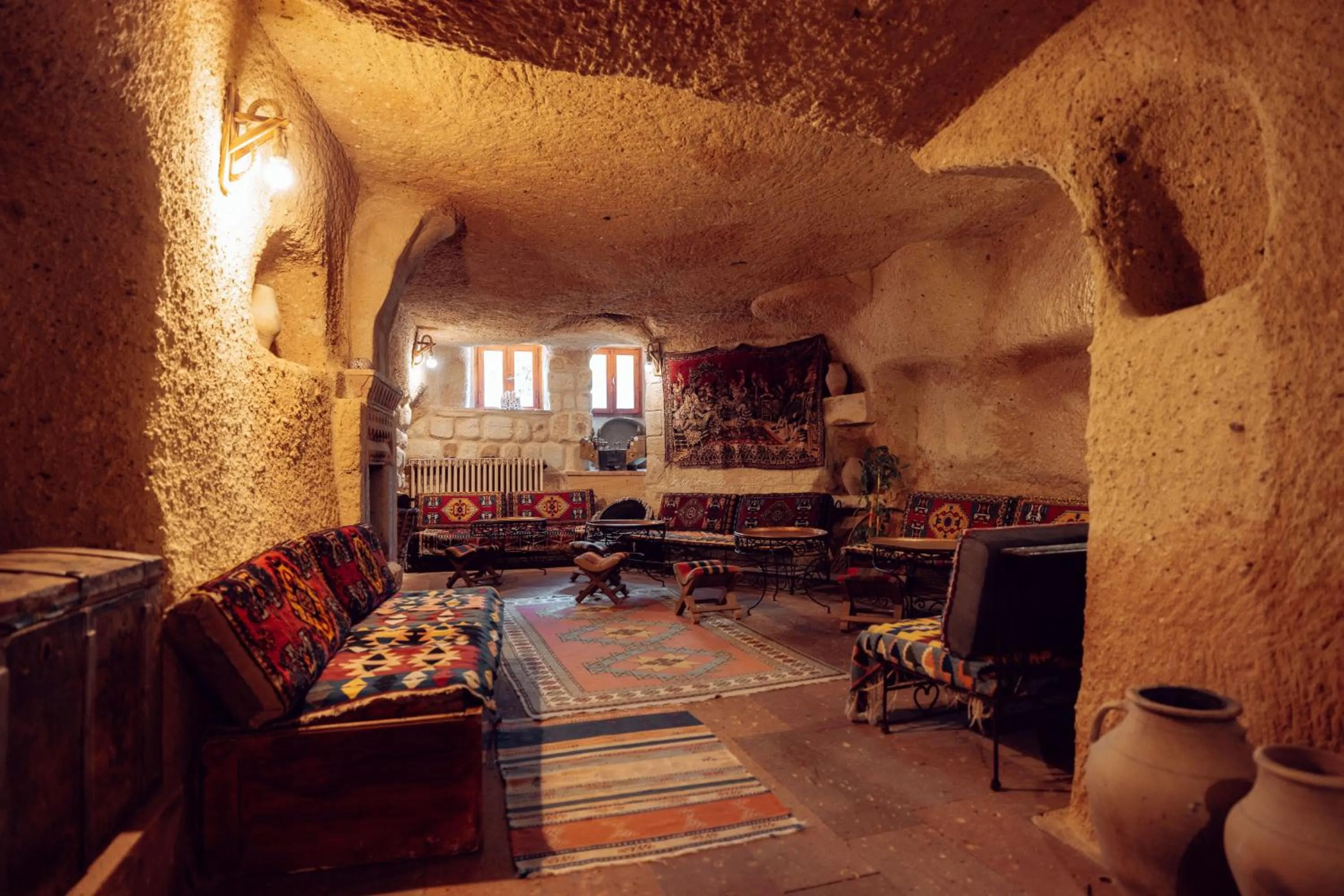 Seating area in Melis Cave Hotel