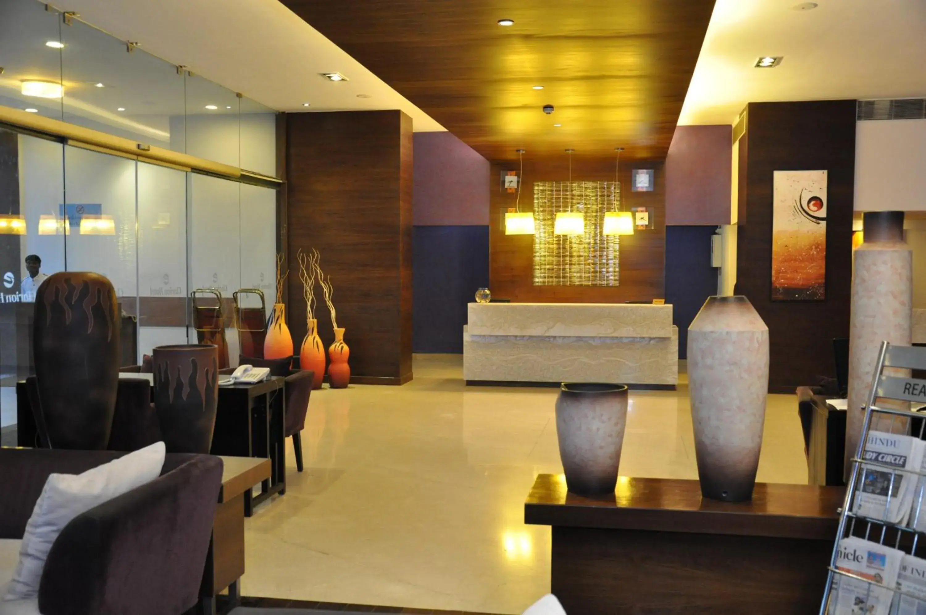 Lobby or reception in Gokulam Park Coimbatore Lobby or reception in Gokulam Park Coimbatore