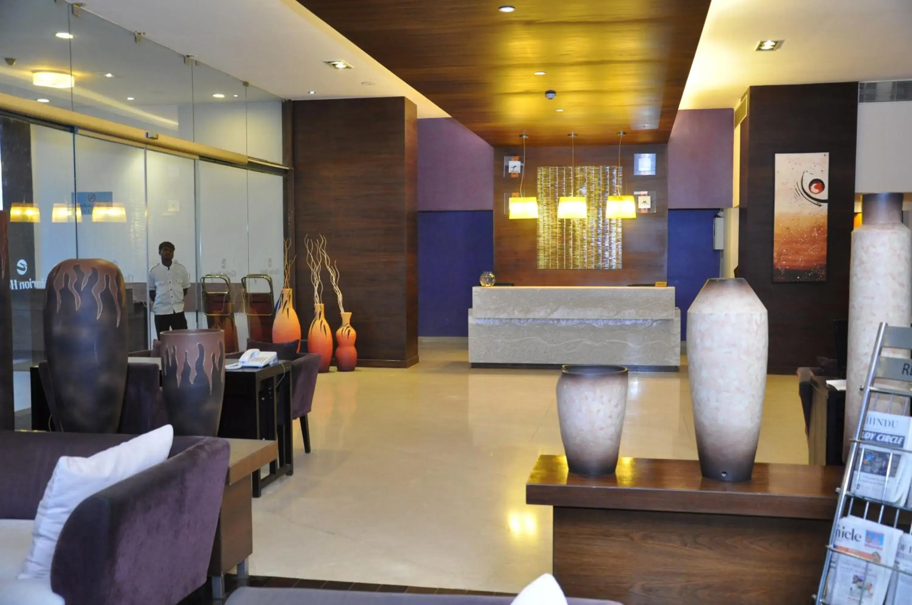 Lobby or reception in Gokulam Park Coimbatore Lobby or reception in Gokulam Park Coimbatore