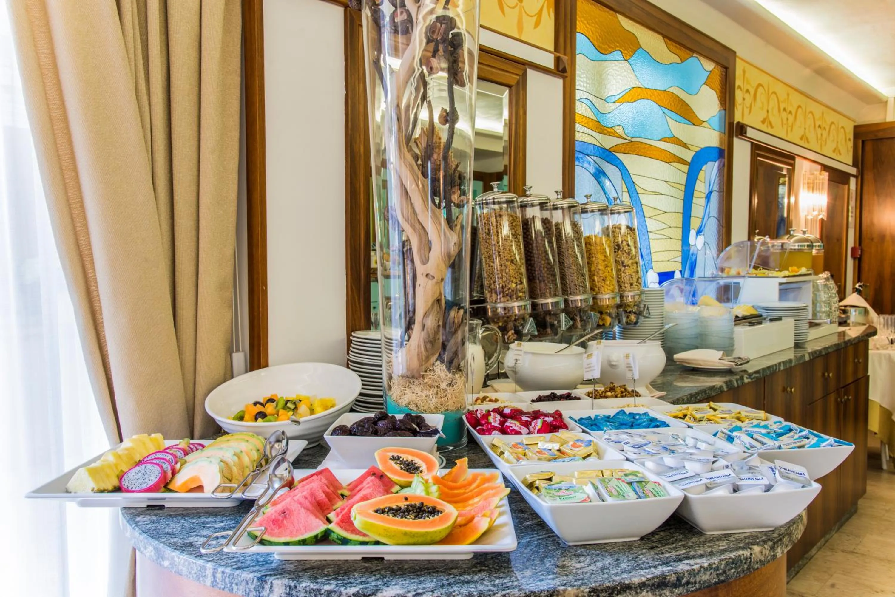 Continental breakfast in Hotel Miramare