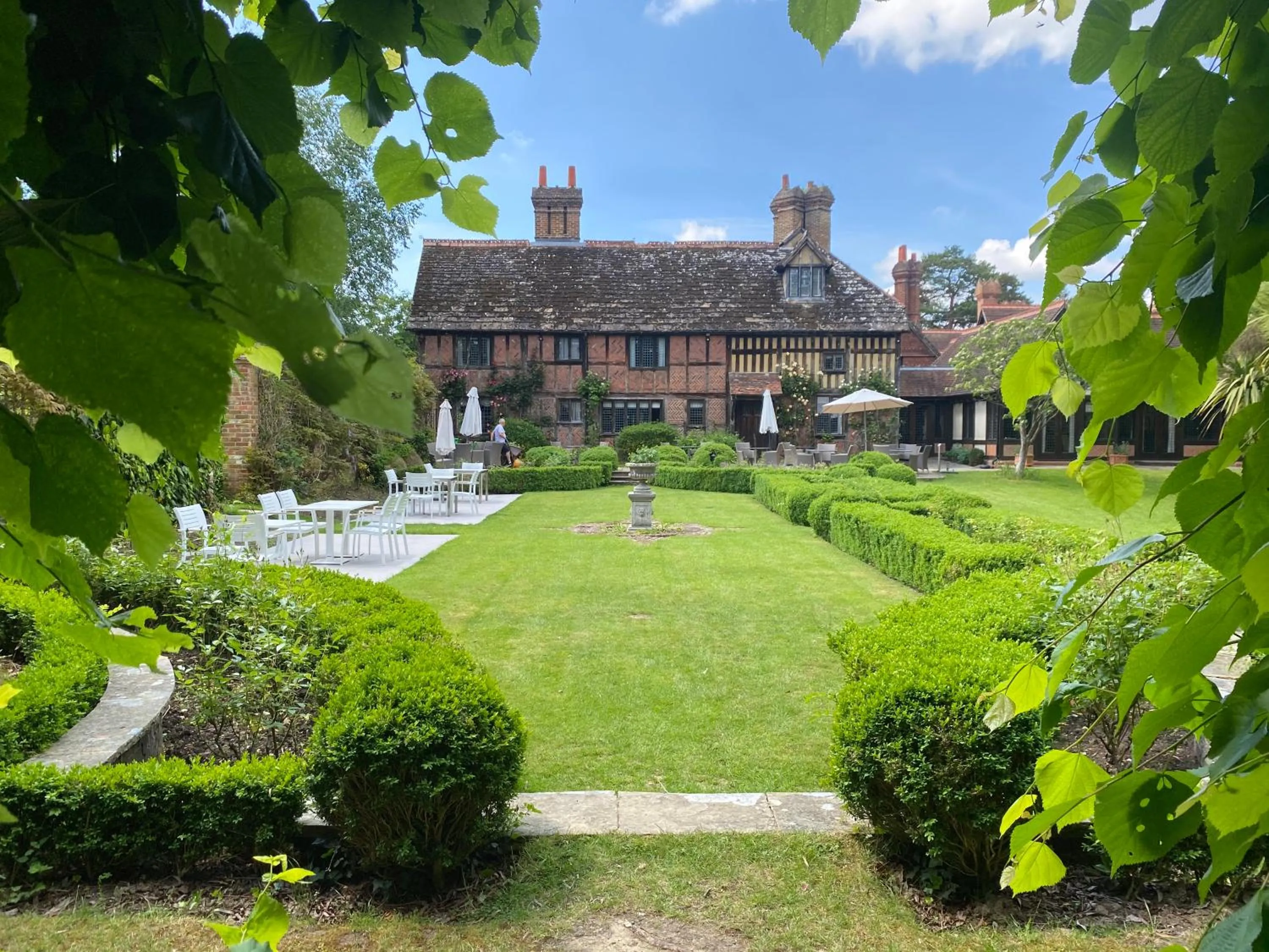 Garden view in Langshott Manor - Luxury Hotel Gatwick
