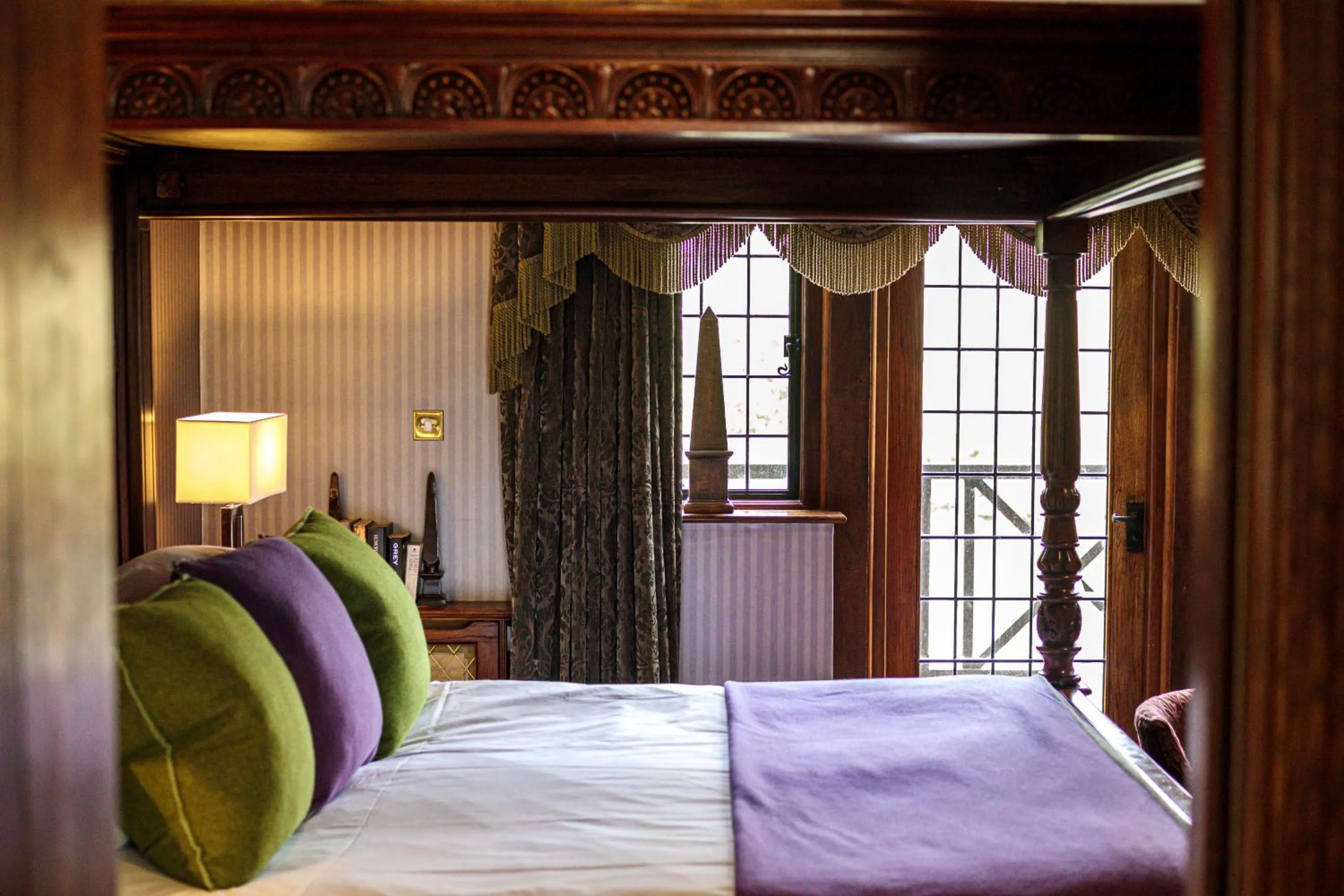 Bed in Langshott Manor - Luxury Hotel Gatwick