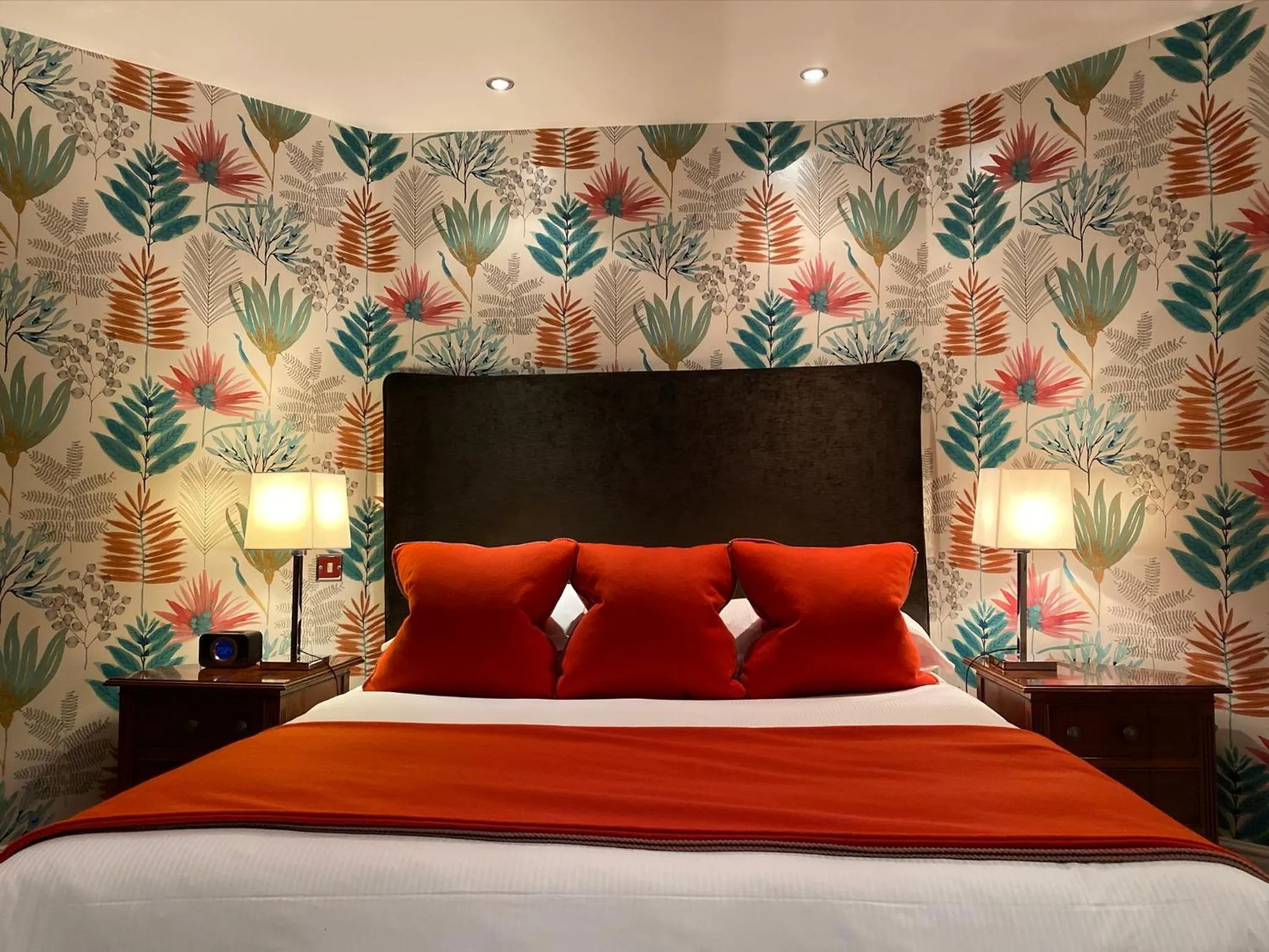 Bed in Langshott Manor - Luxury Hotel Gatwick