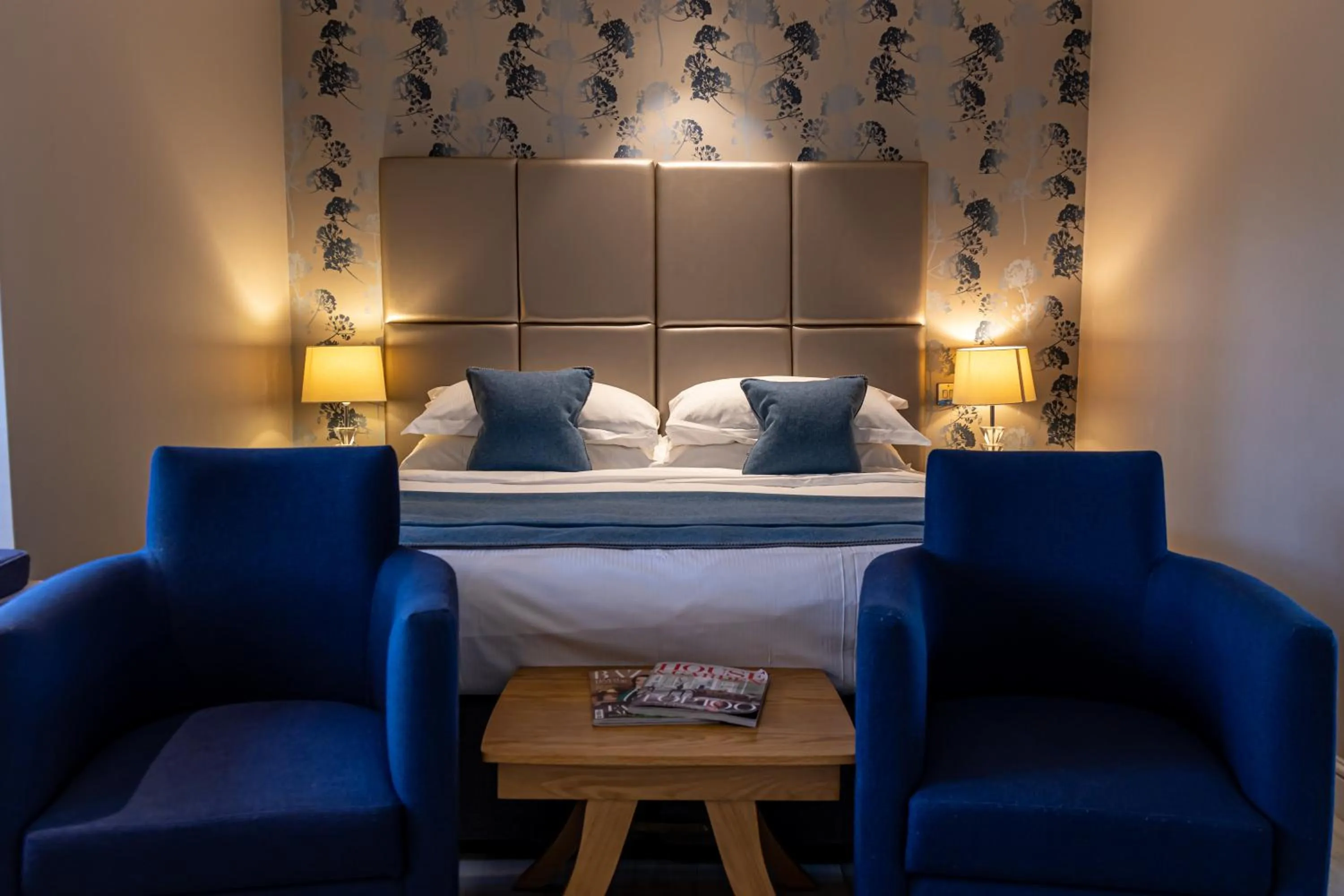 Bed in Langshott Manor - Luxury Hotel Gatwick