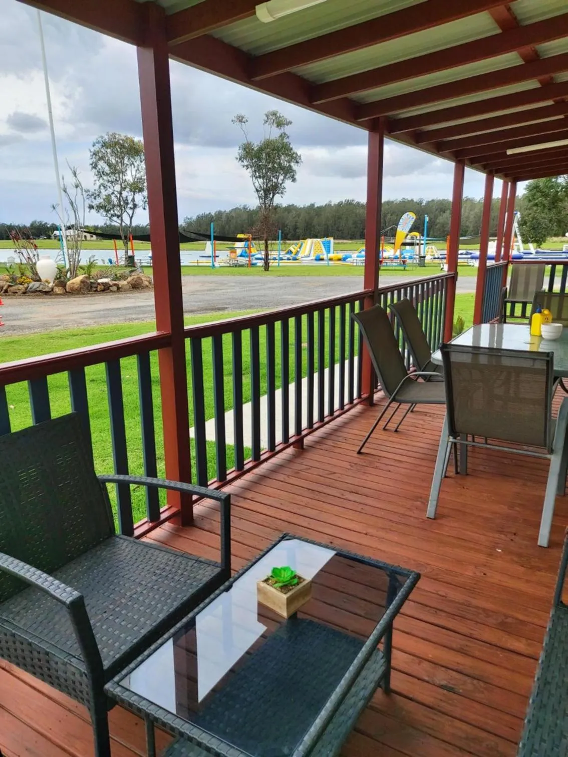 Patio in Stoney Park Holiday Park