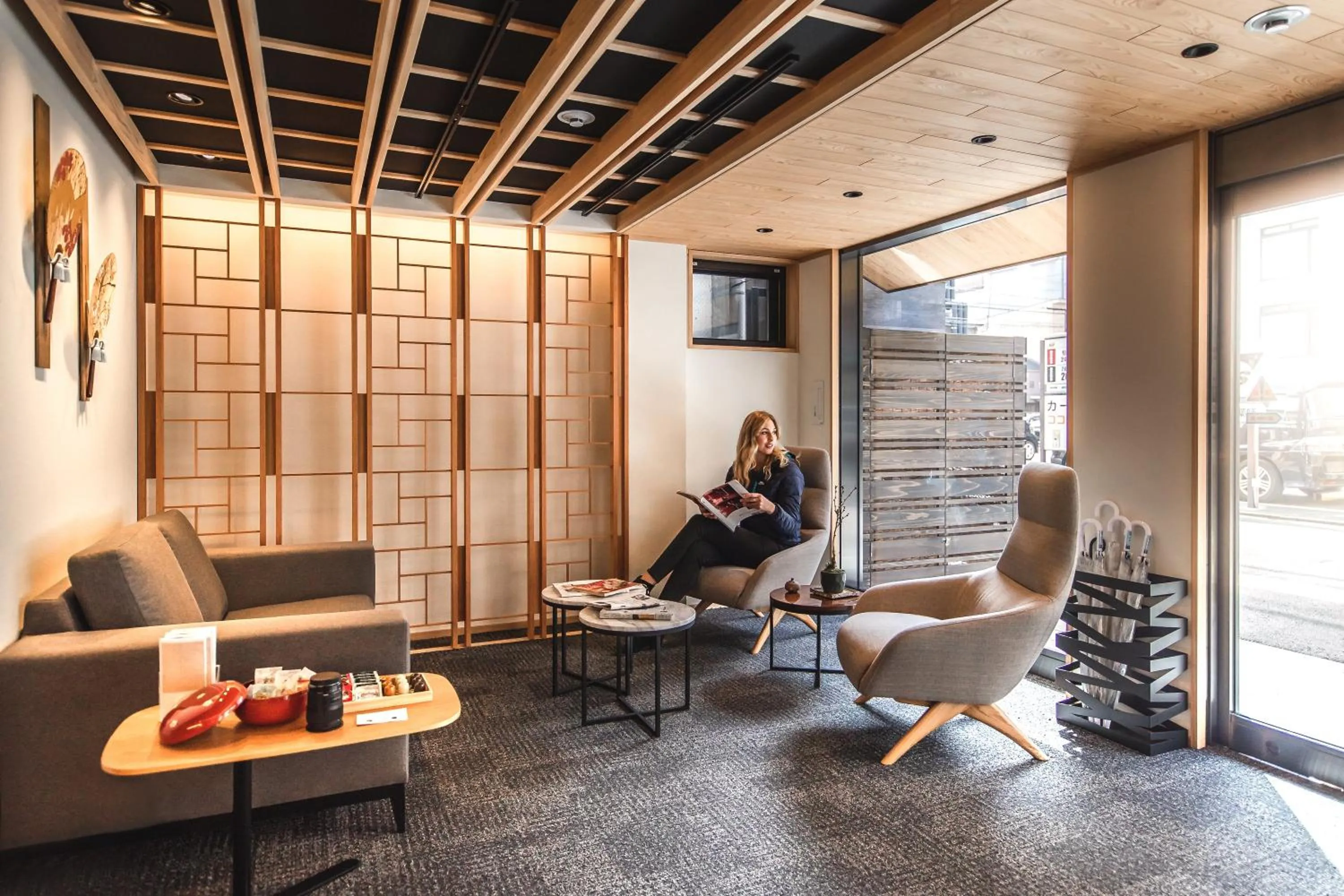 Lobby or reception in Miru Kyoto Nishiki