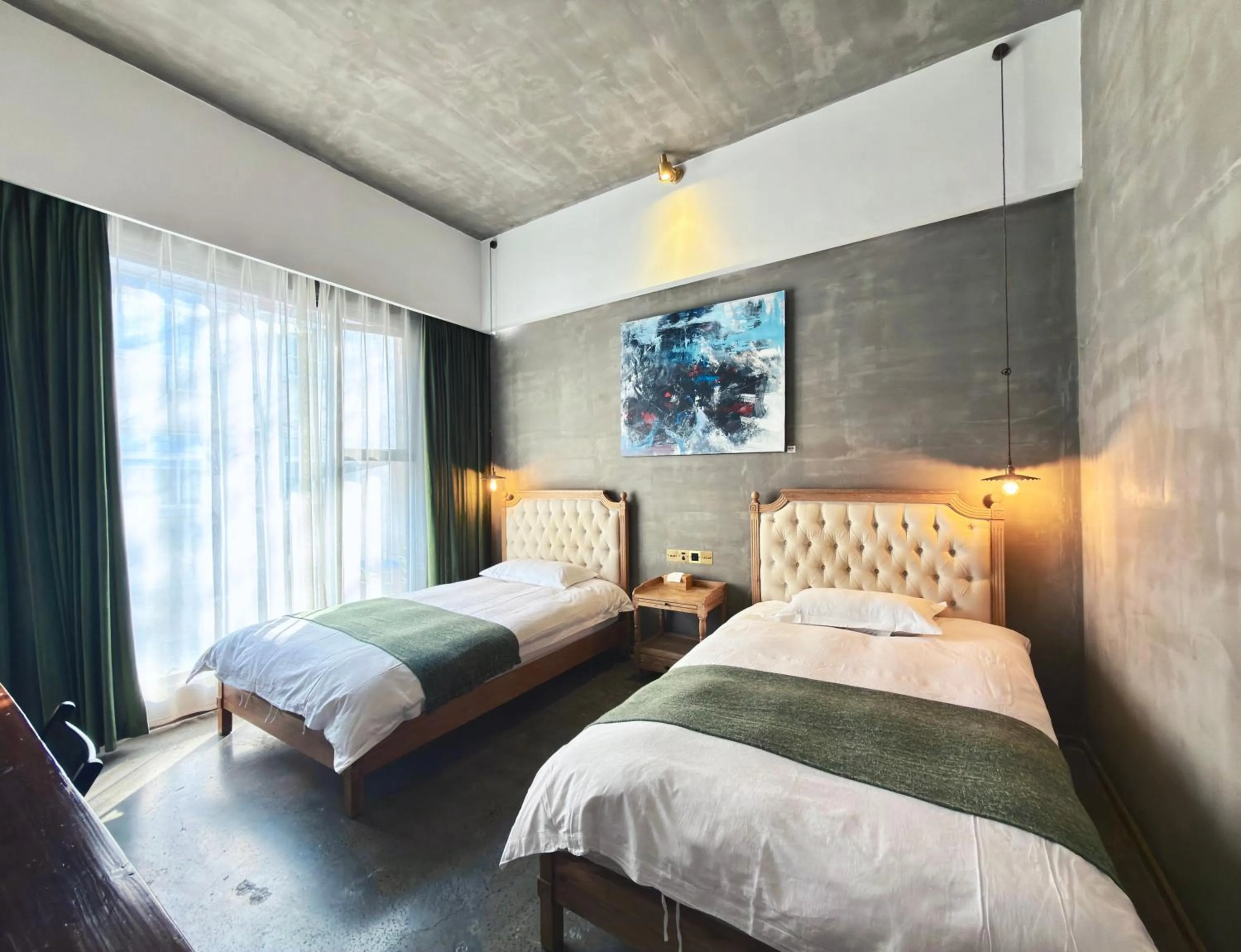 Bedroom, Bed in Suzhou Unique Space Design Art Hotel
