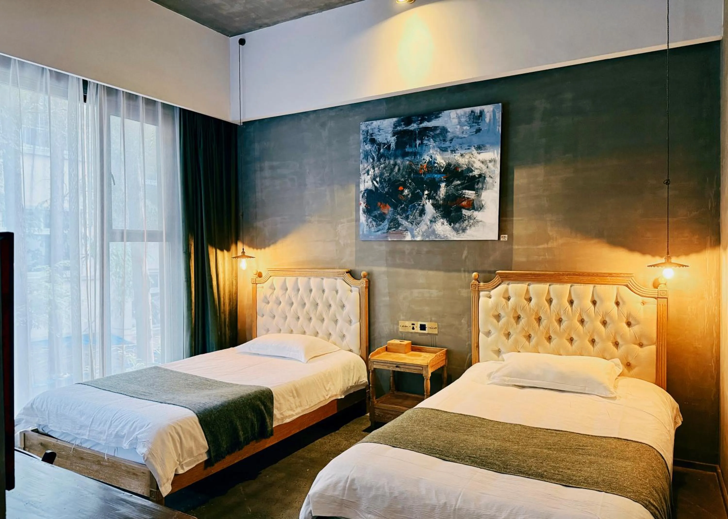 Bedroom, Bed in Suzhou Unique Space Design Art Hotel