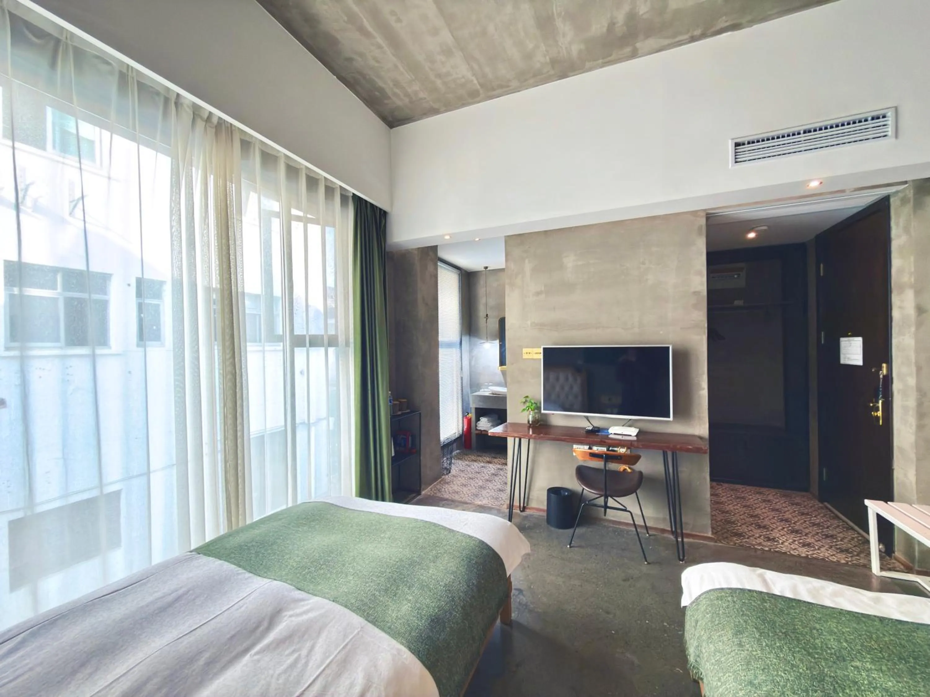 Bedroom, Bed in Suzhou Unique Space Design Art Hotel