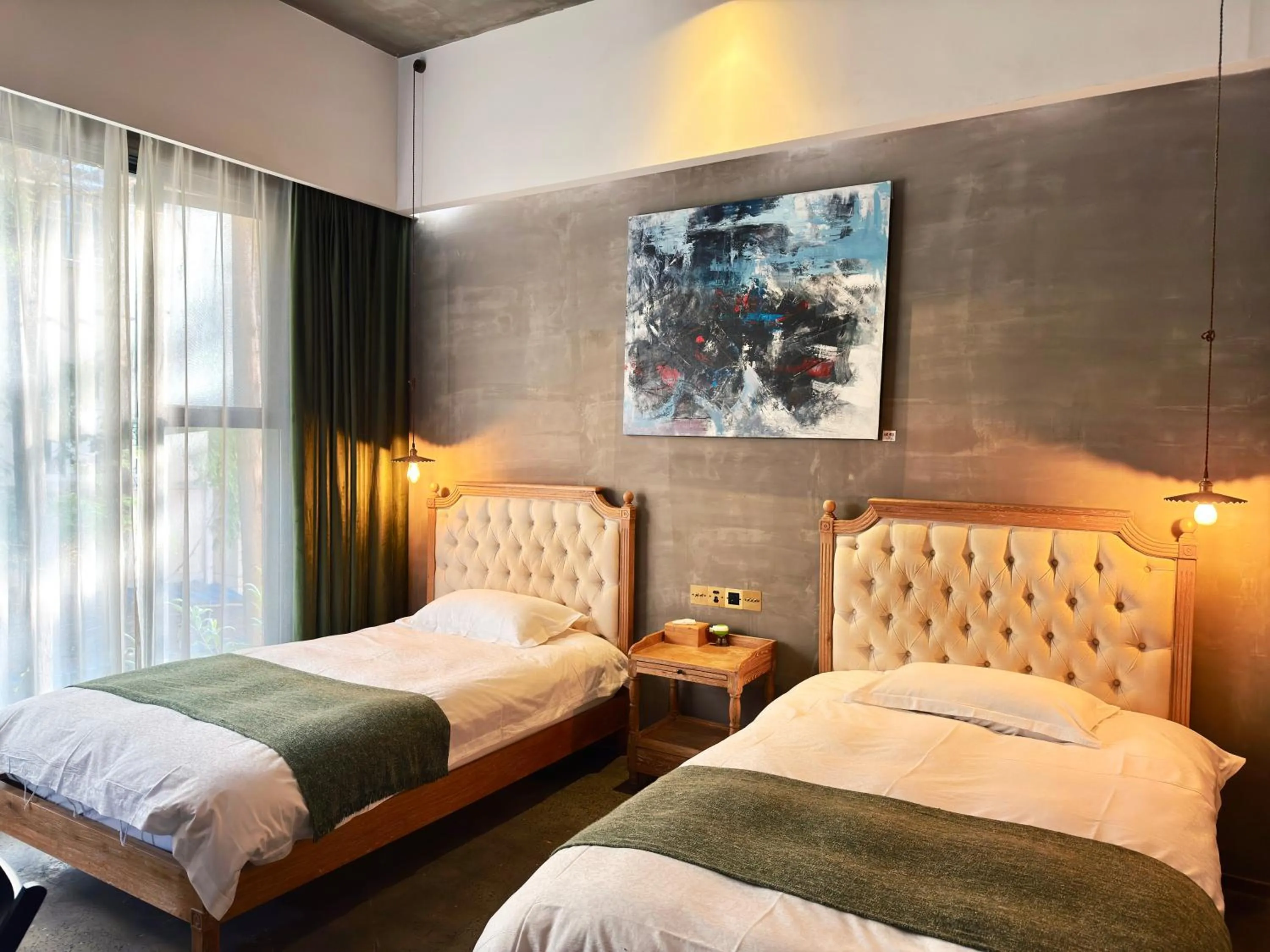 Bedroom, Bed in Suzhou Unique Space Design Art Hotel