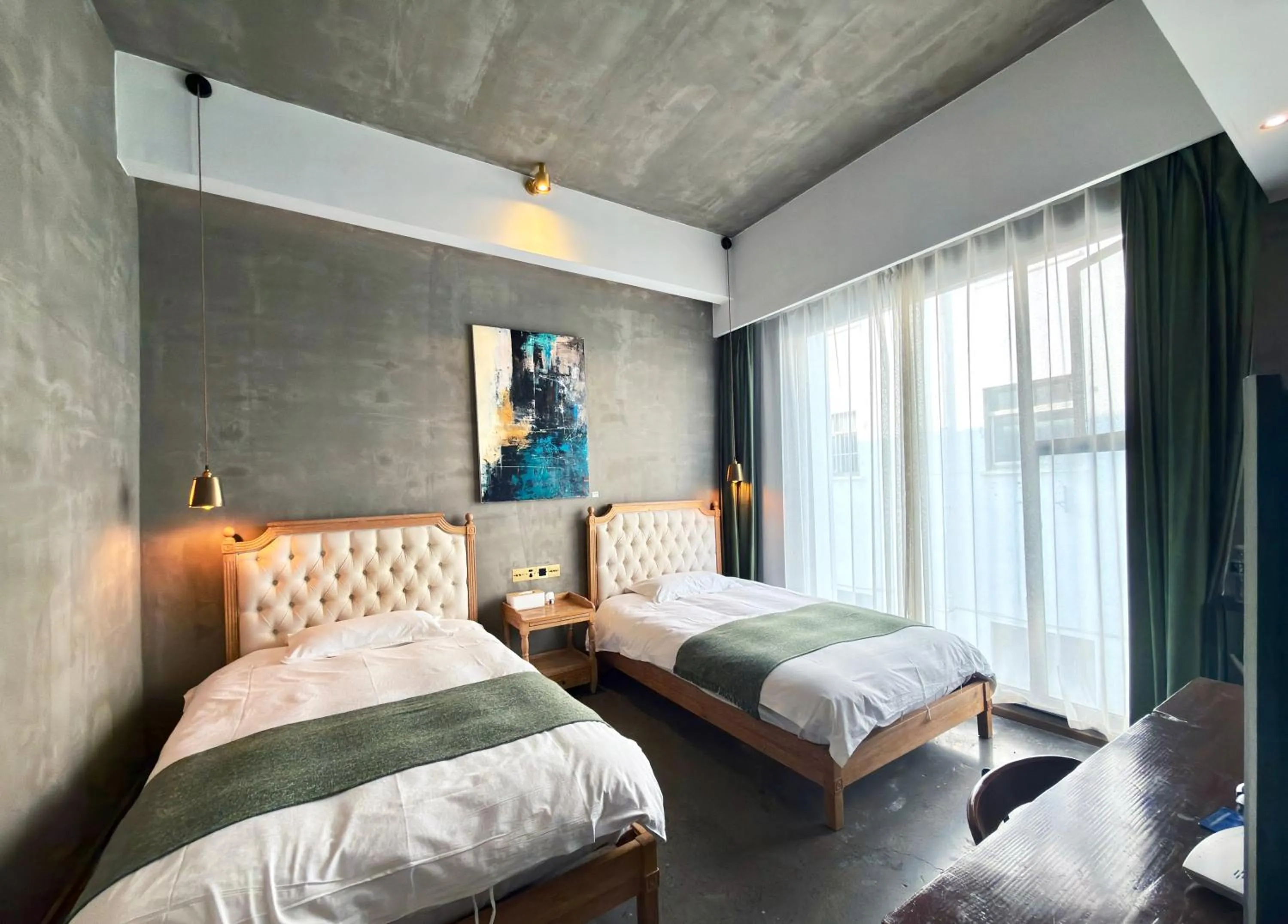 Bedroom, Bed in Suzhou Unique Space Design Art Hotel