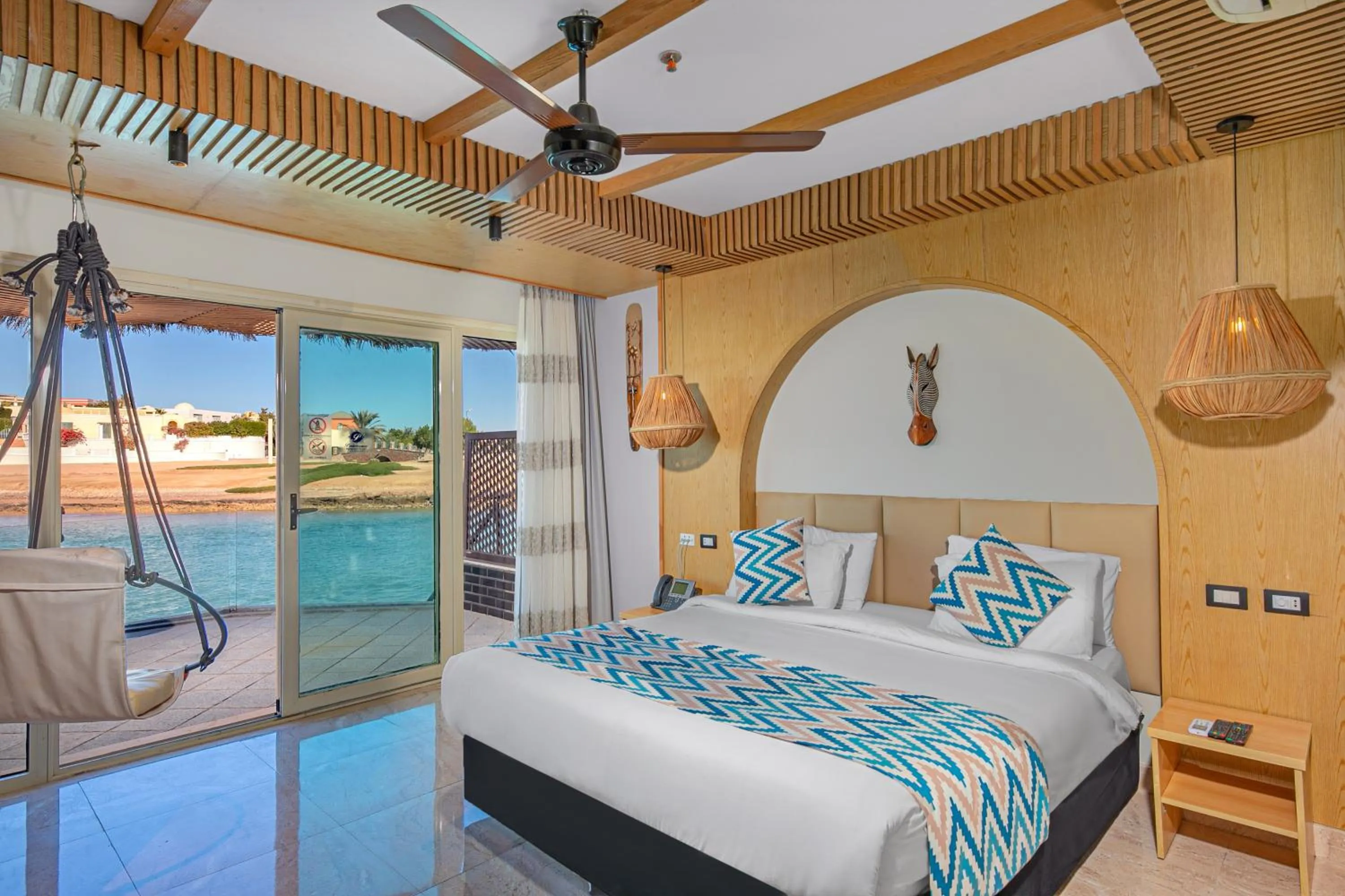 Bed in Panorama Bungalows Resort El Gouna